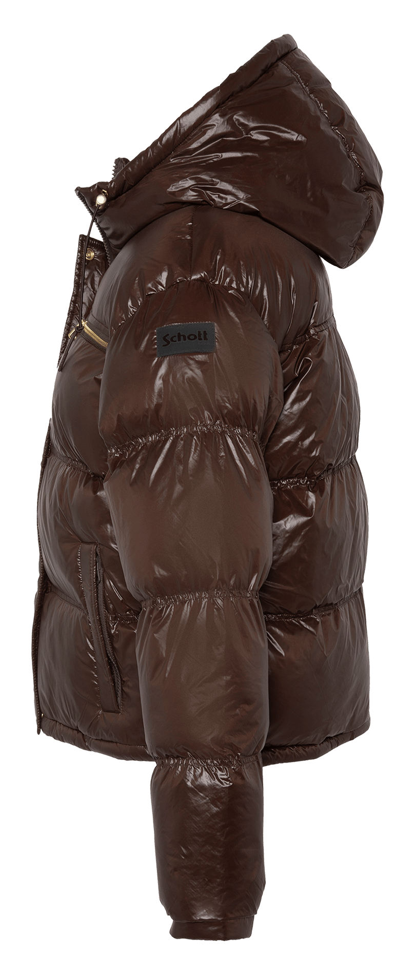 Doudoune matelassée manches longues  SCHOTT Marron