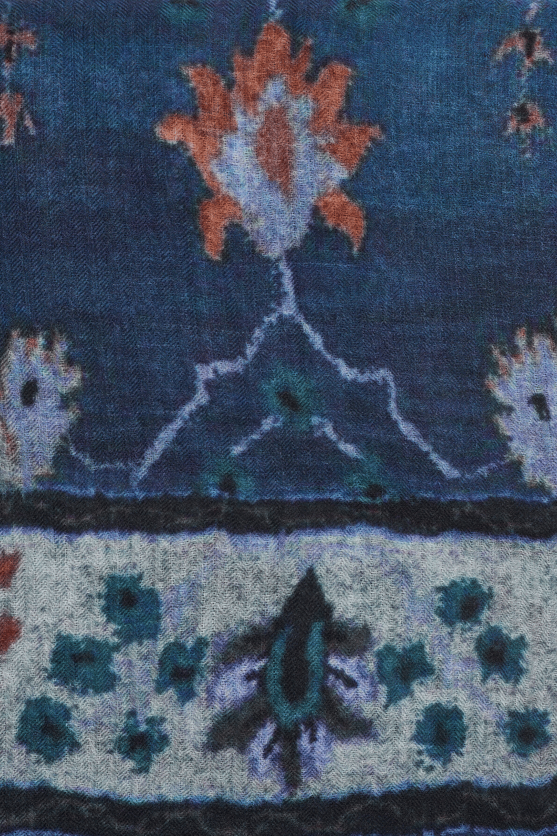 Printed wool scarf GERARD DAREL Blue