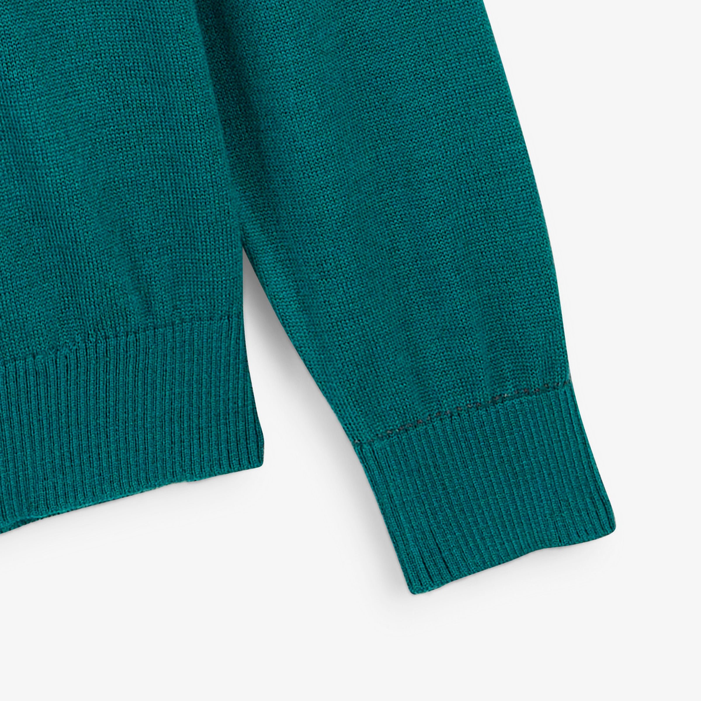 Essential Parakeet Green Crew-Neck Mao Sweater SERGE BLANCO Green