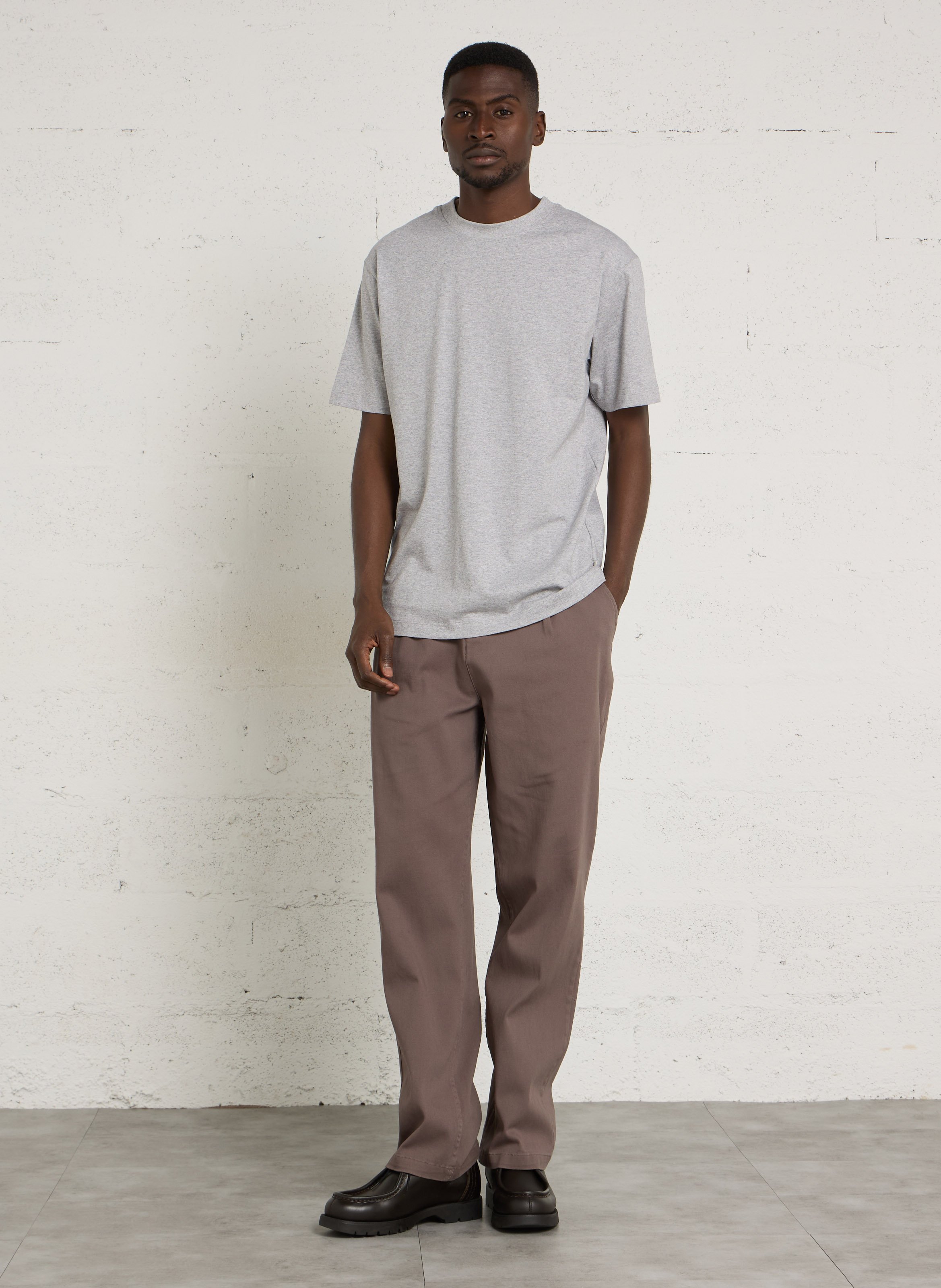 Oversize-T-Shirt aus Bio-Baumwolle mit Rundhalsausschnitt MINIMUM Grau