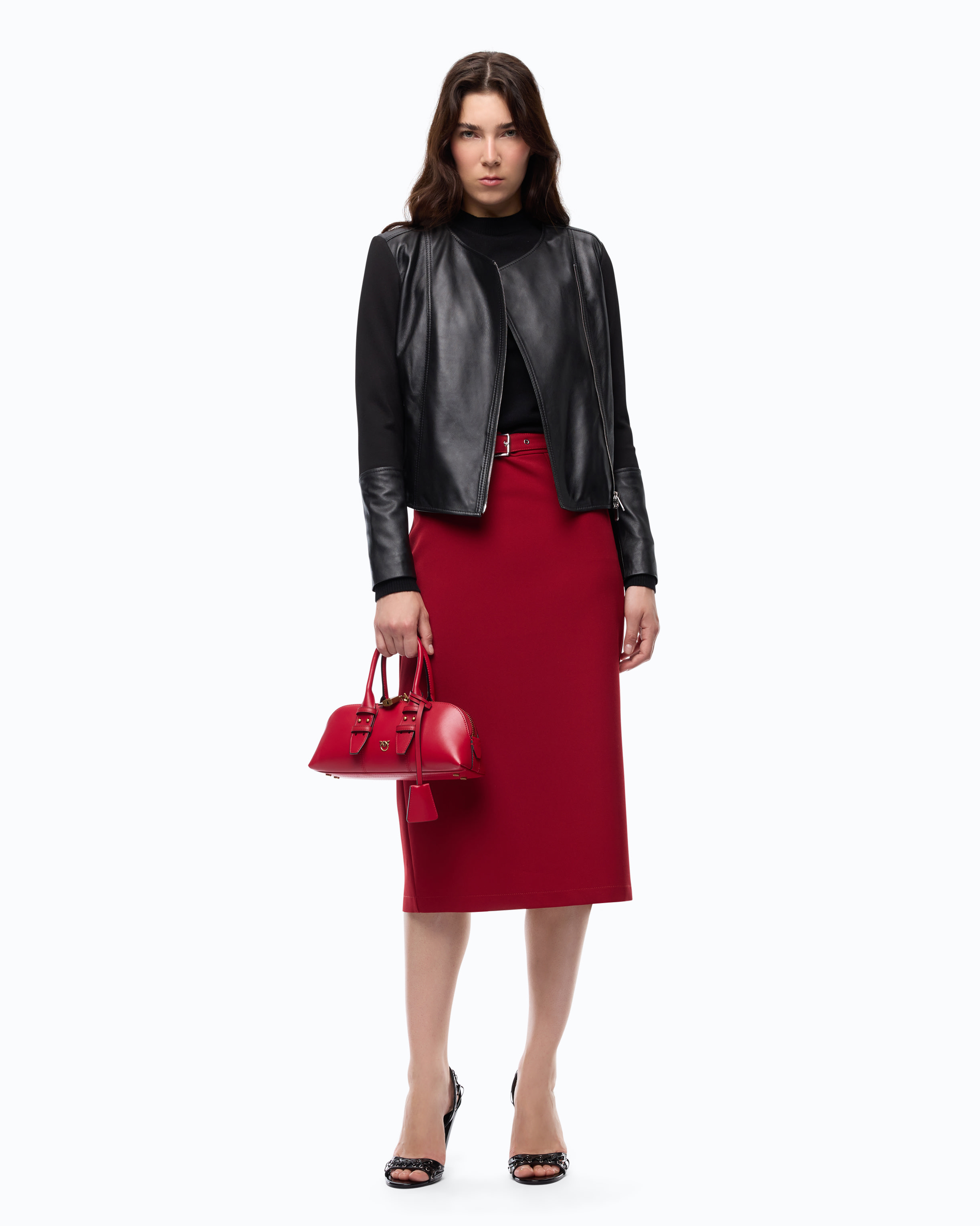Hybrid biker jacket PINKO Black