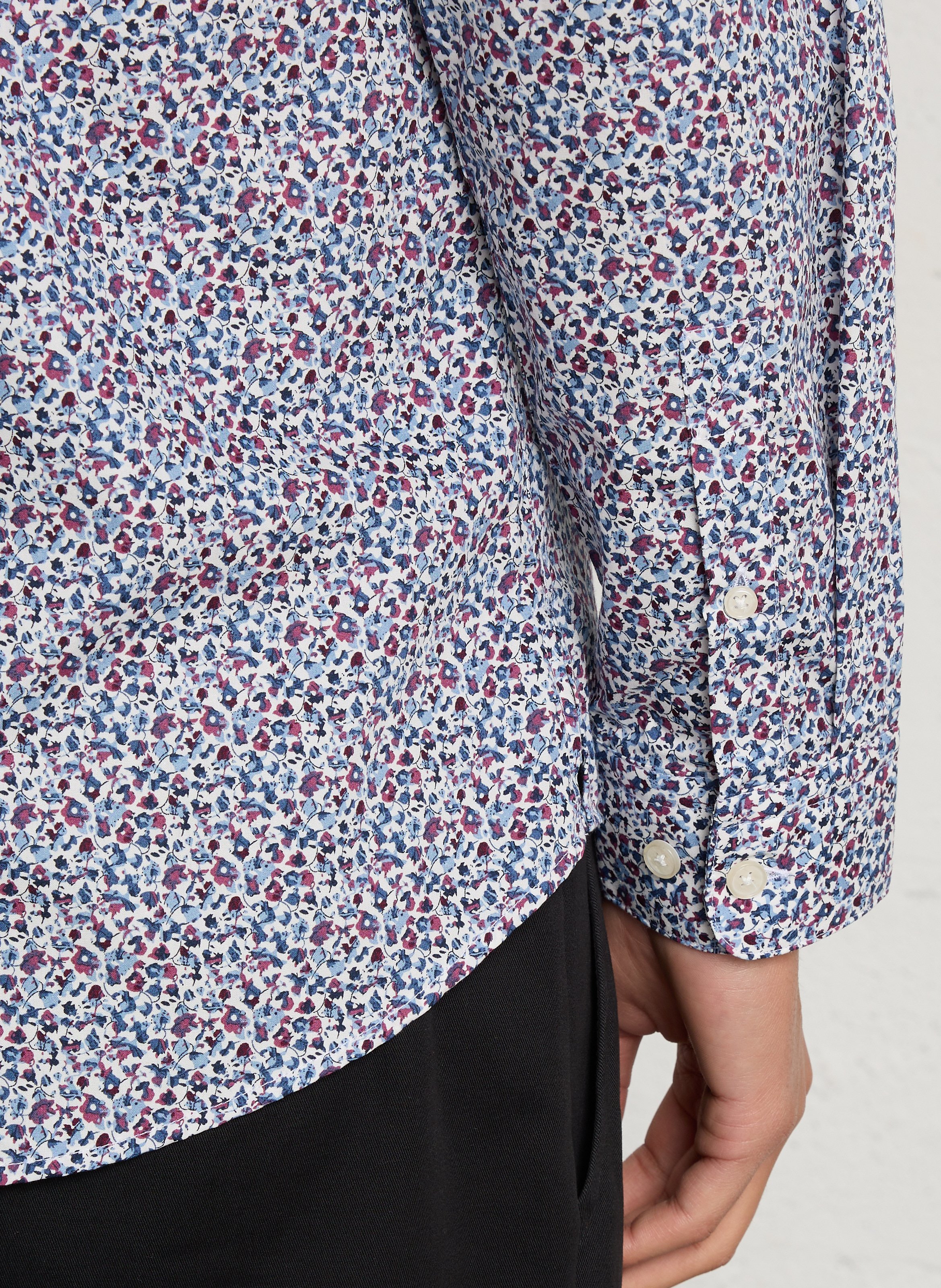 Baumwollbluse mit klassischem Kragen AU PRINTEMPS PARIS Mehrfarbig