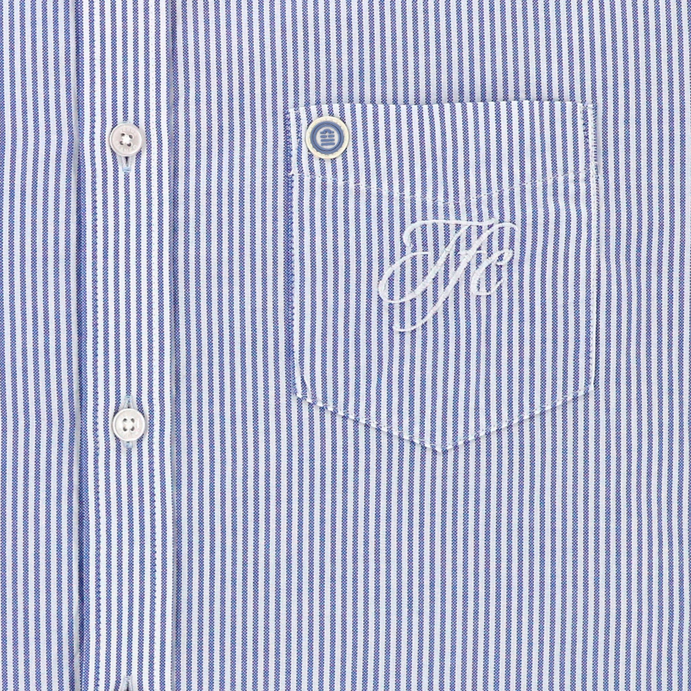 Long-sleeved cotton shirt SERGE BLANCO Blue