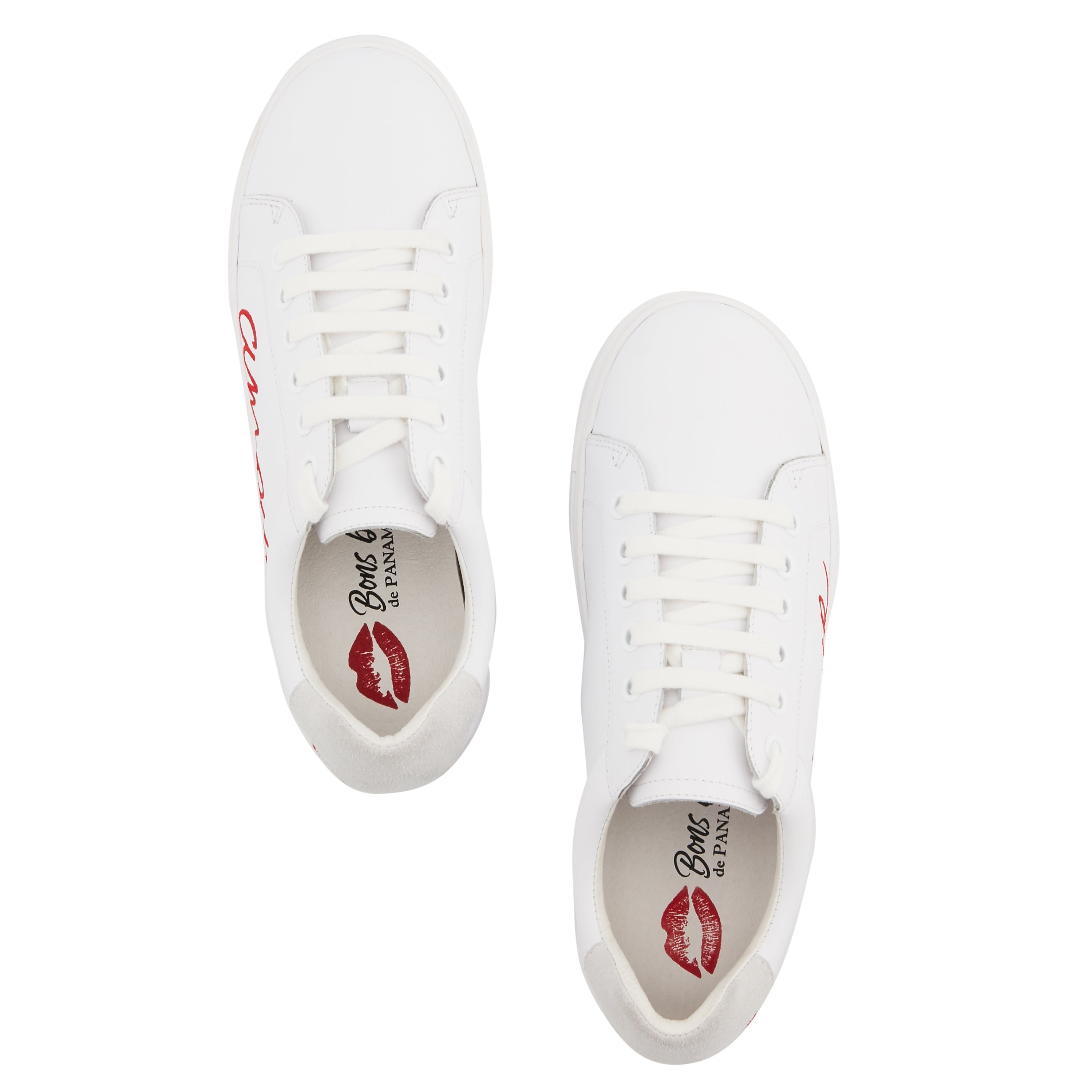 Leather sneakers BONS BAISERS PARIS White