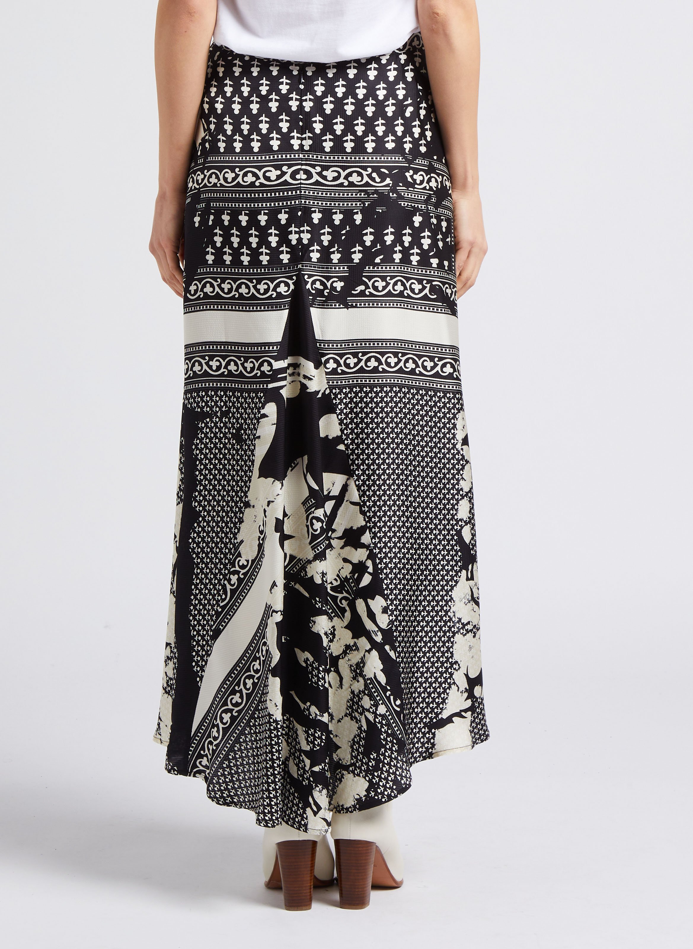 Jupe longue imprimé MES DEMOISELLES Noir