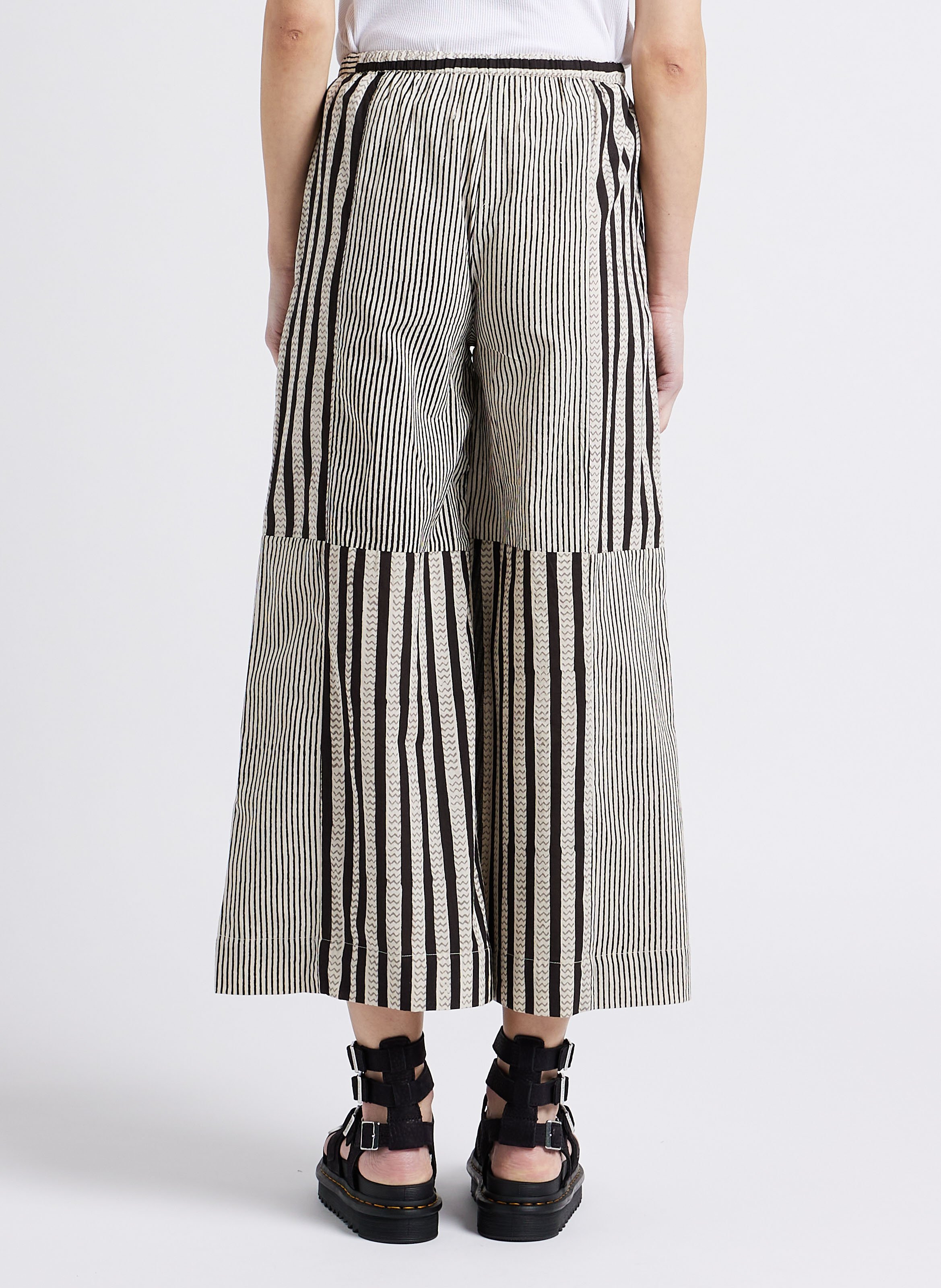 Weite Baumwollhose Schwarz