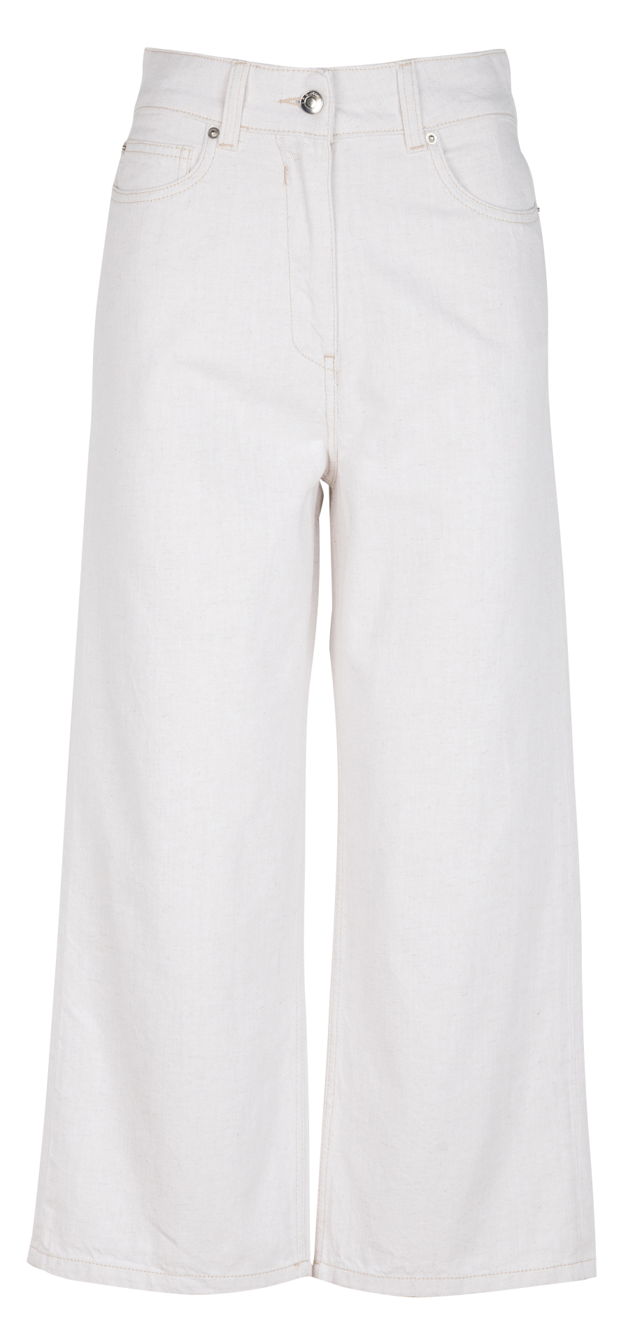 Wide-leg cotton and linen-blend jeans IRO Beige