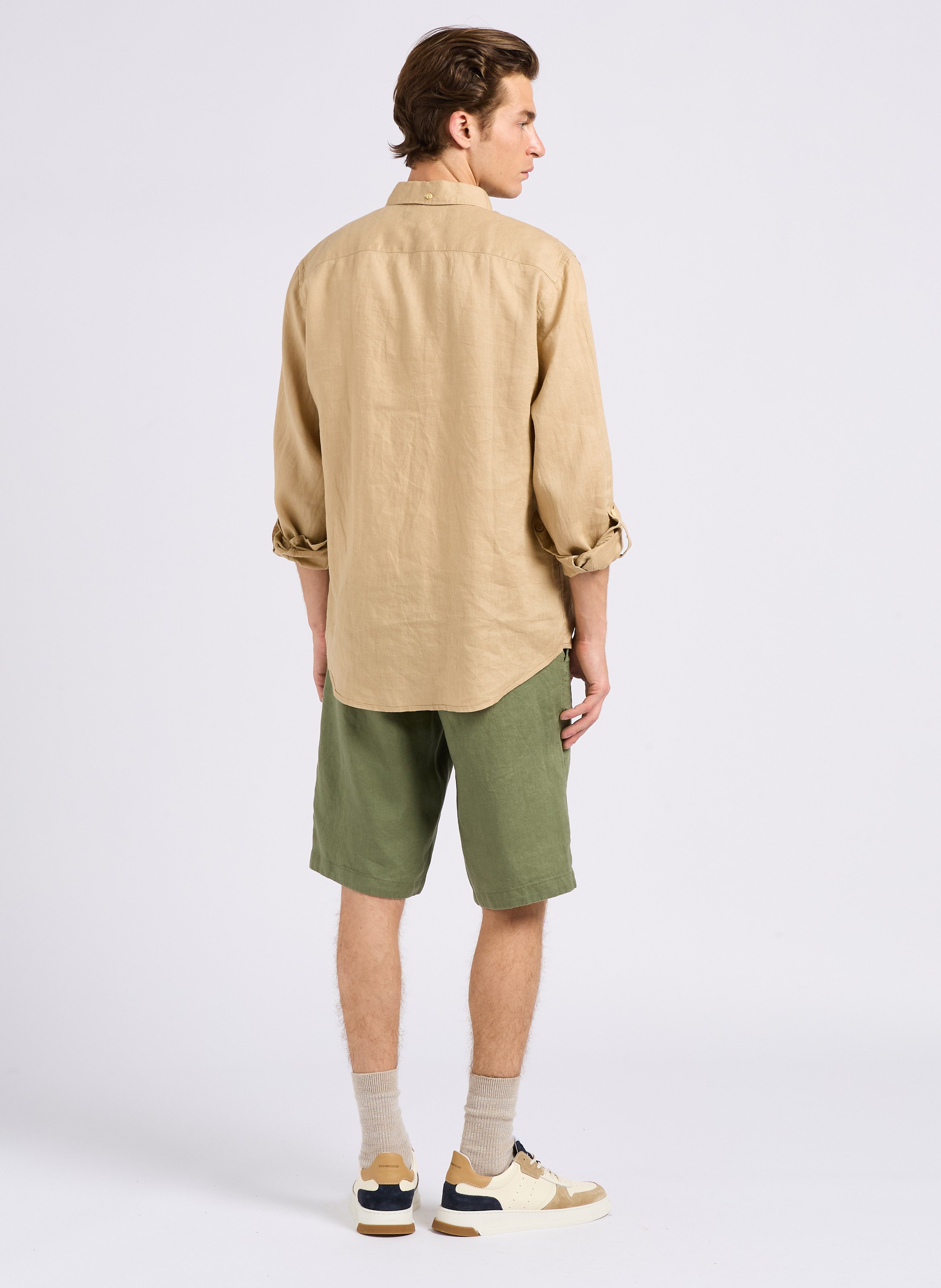 Chemise regular en lin Beige