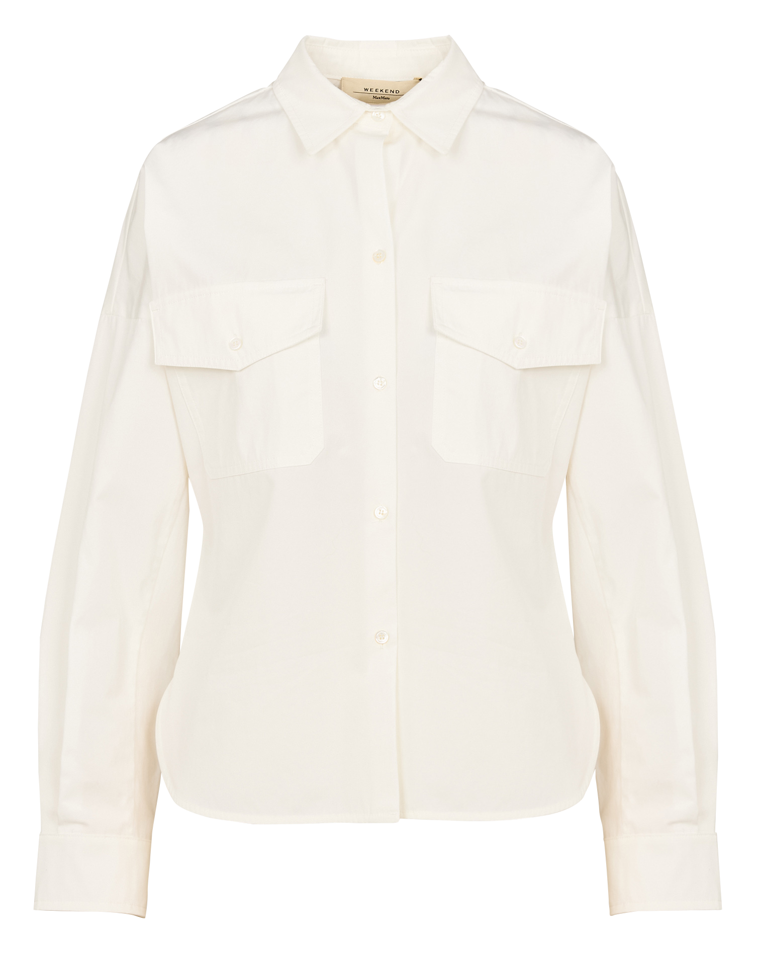 Gerade geschnittene Bluse Weiss