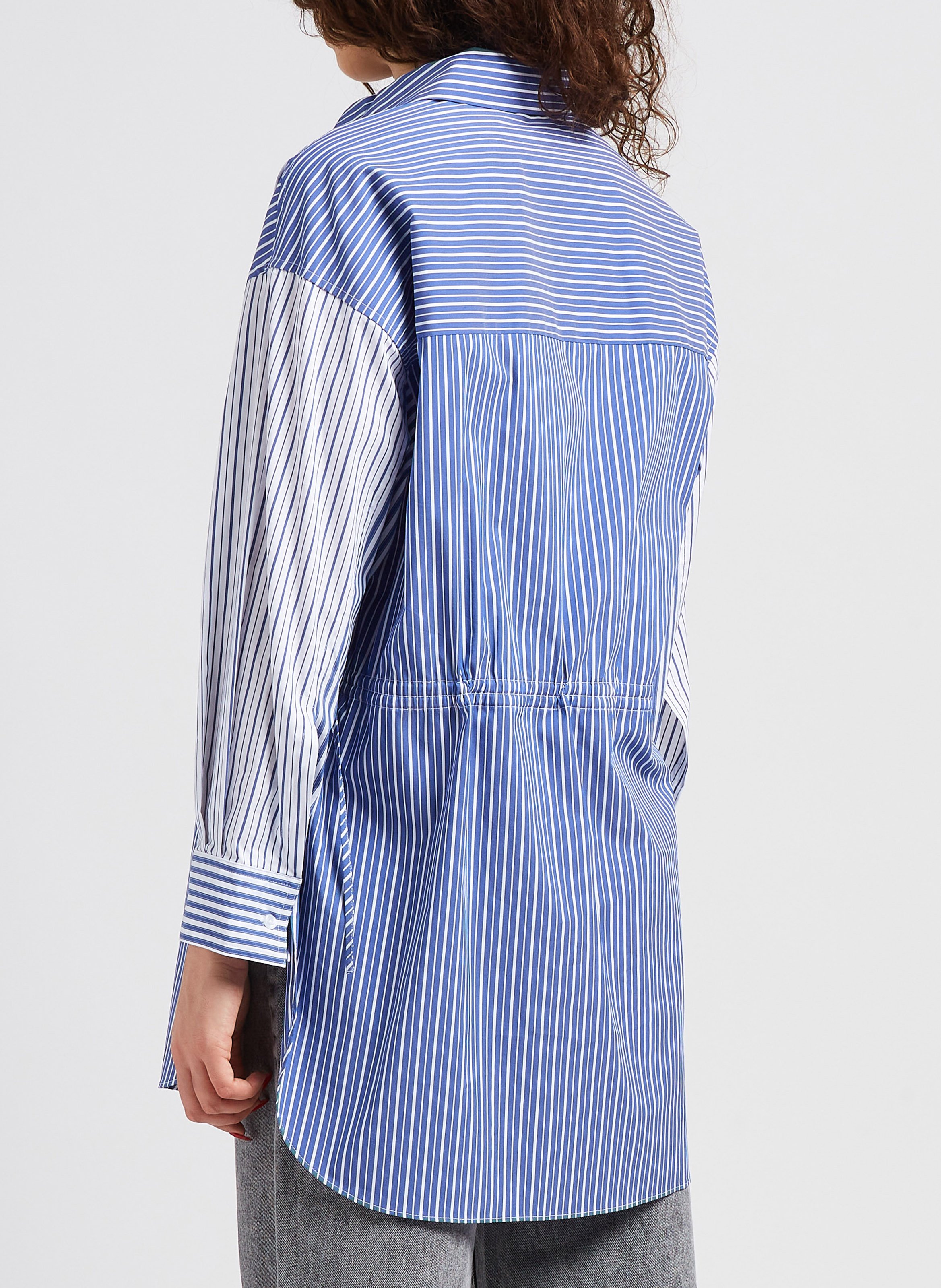 Chemise col classique en coton mélangé SECOND FEMALE Bleu