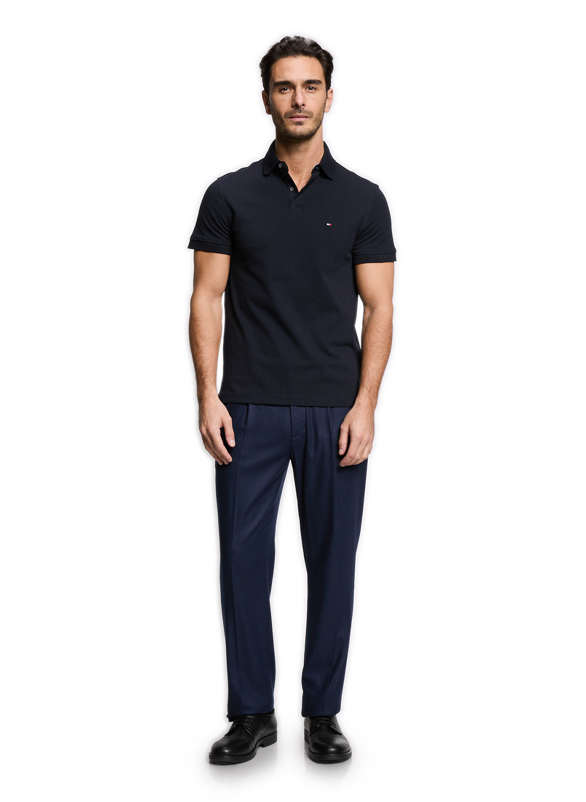 Polo regular-fit en coton biologique mélangé TOMMY HILFIGER Bleu