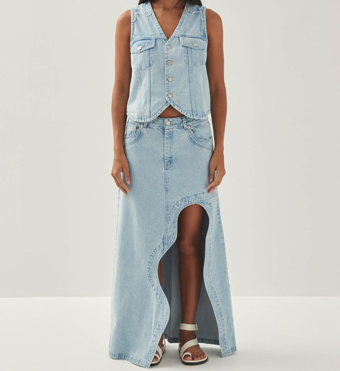 Denim vest ALOHAS Blue