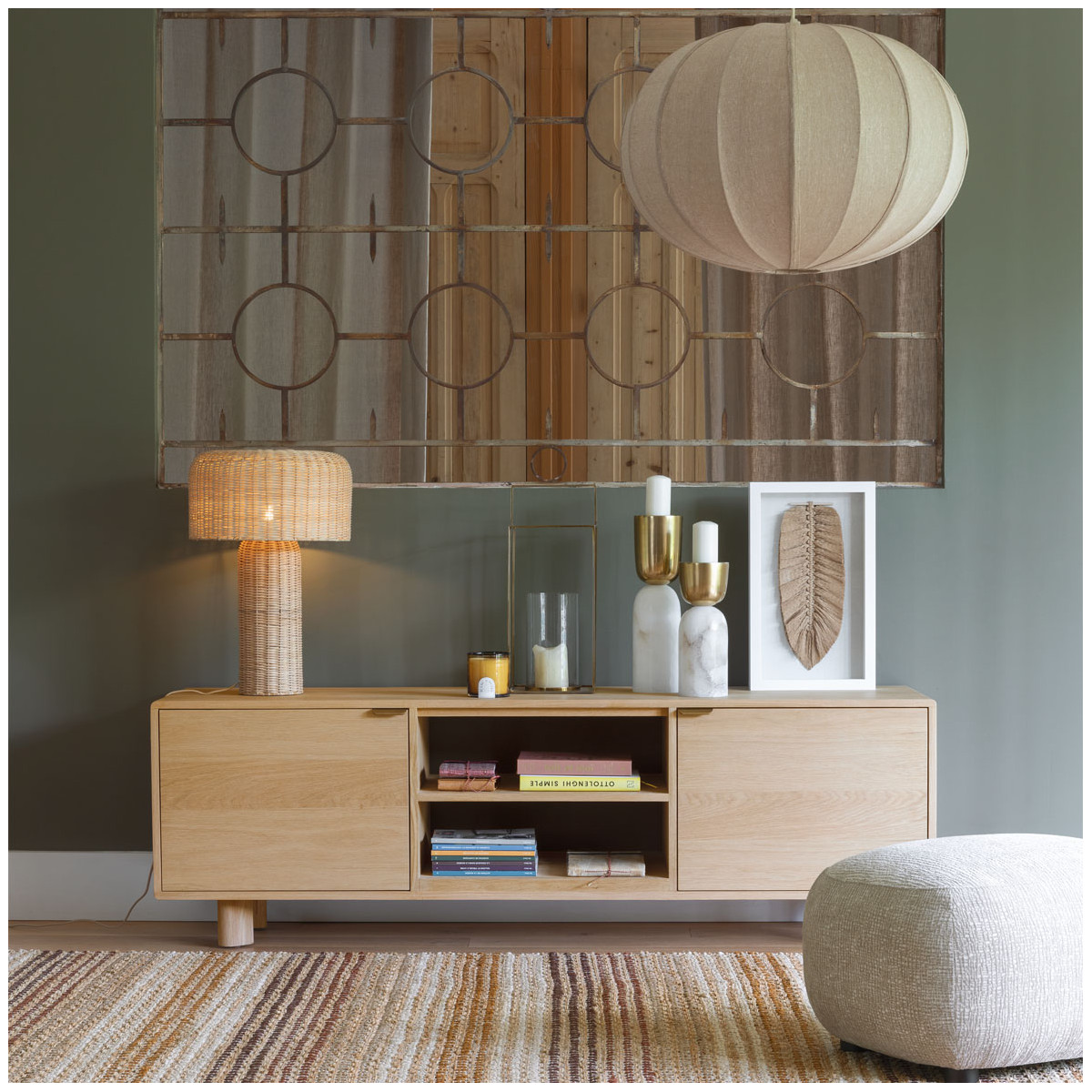 Rattan lamp BLANC D'IVOIRE Beige