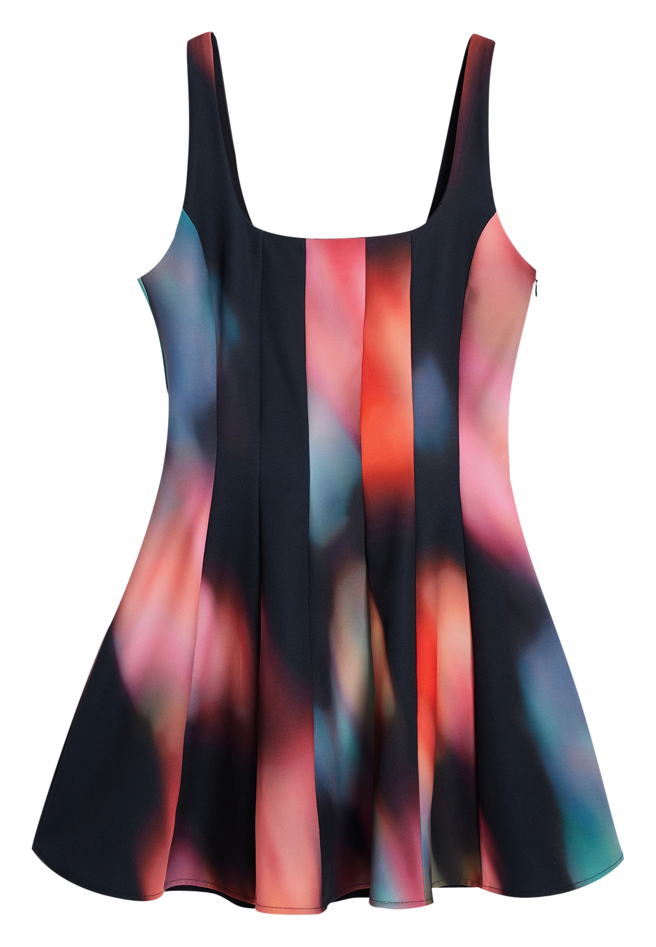 Short strappy dress with print DESIGUAL Black