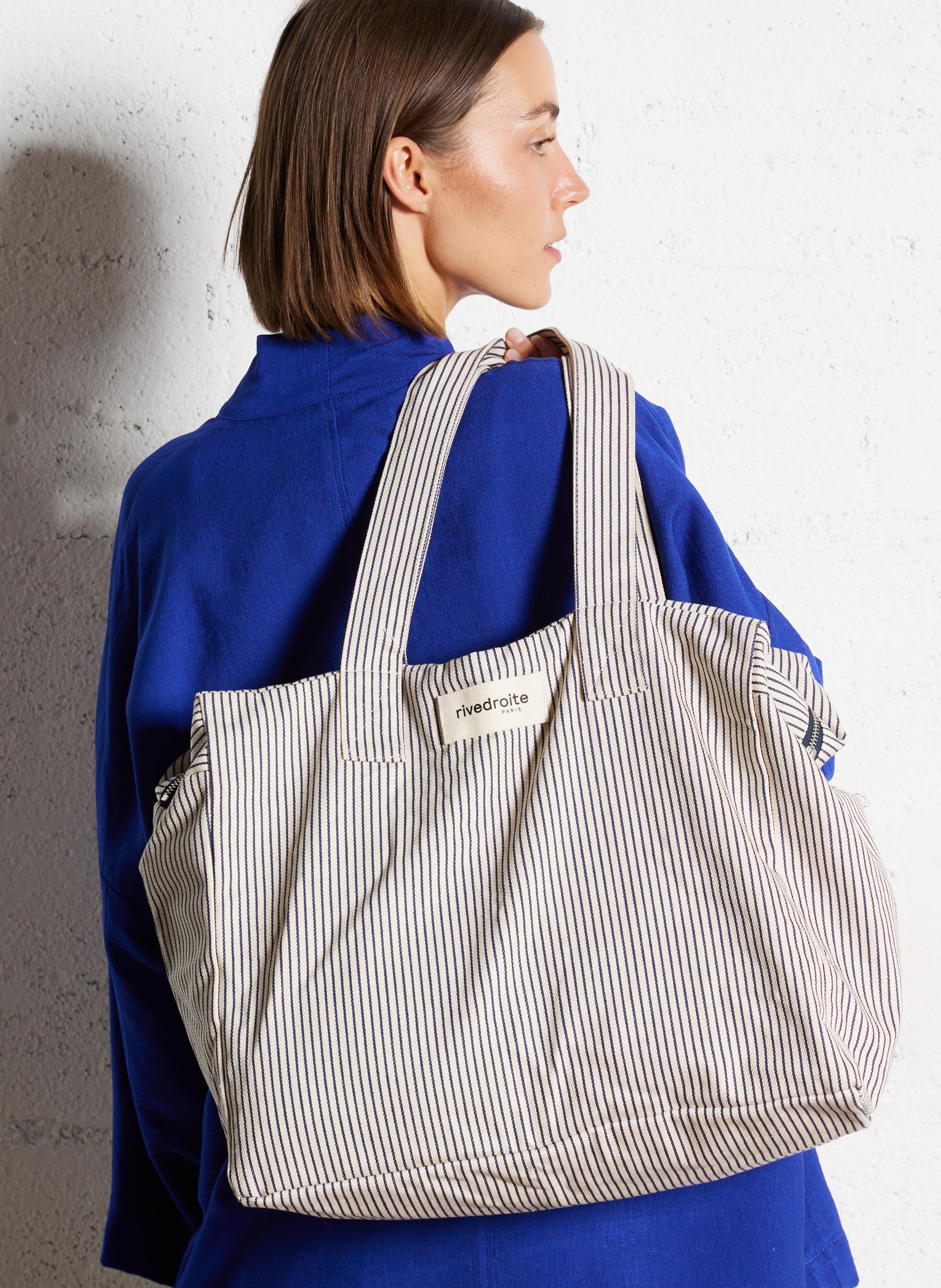 Striped weekend bag RIVEDROITE PARIS White