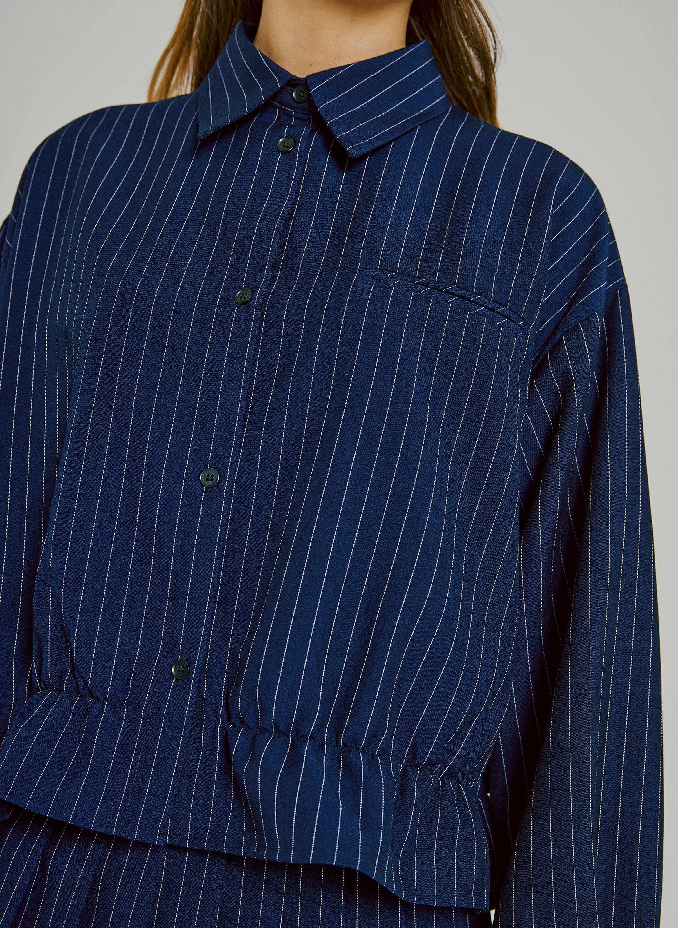 Short-sleeved striped shirt NORR Blue