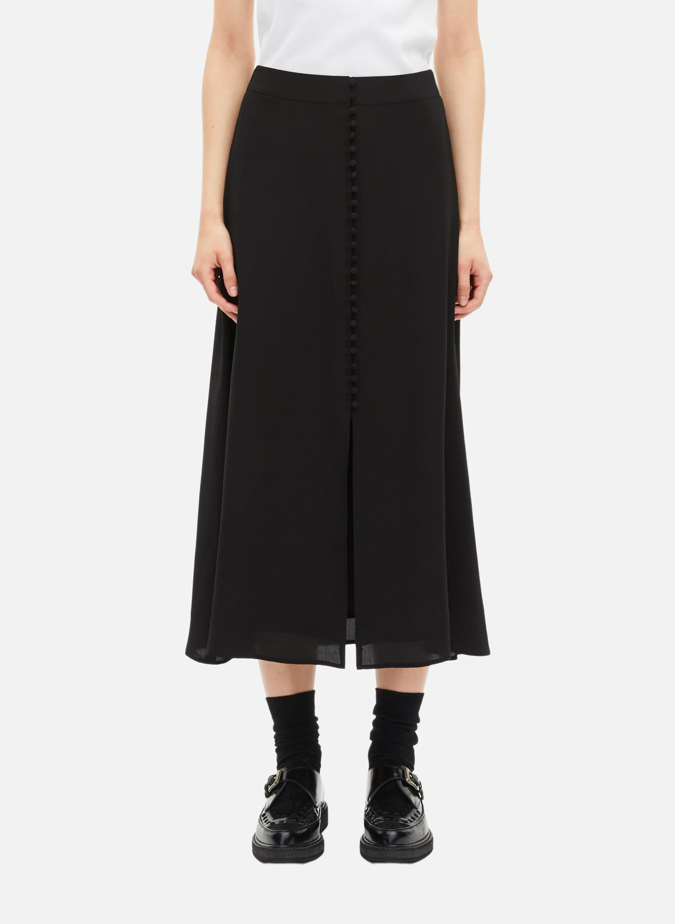 Long silk skirt THE KOOPLES Black