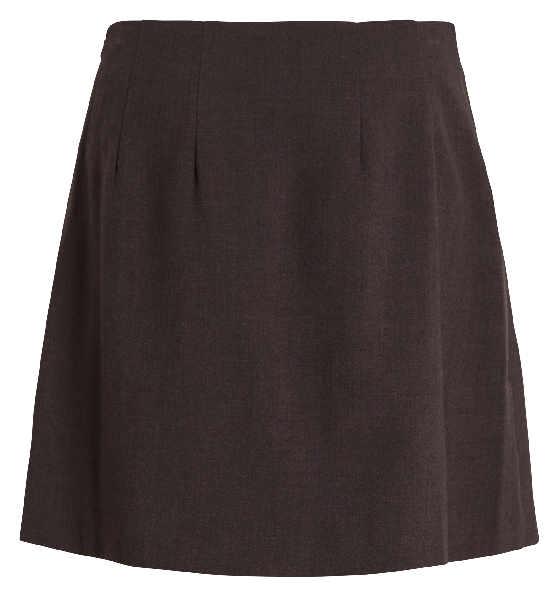 Jupe courte évasée unie VILA Gris