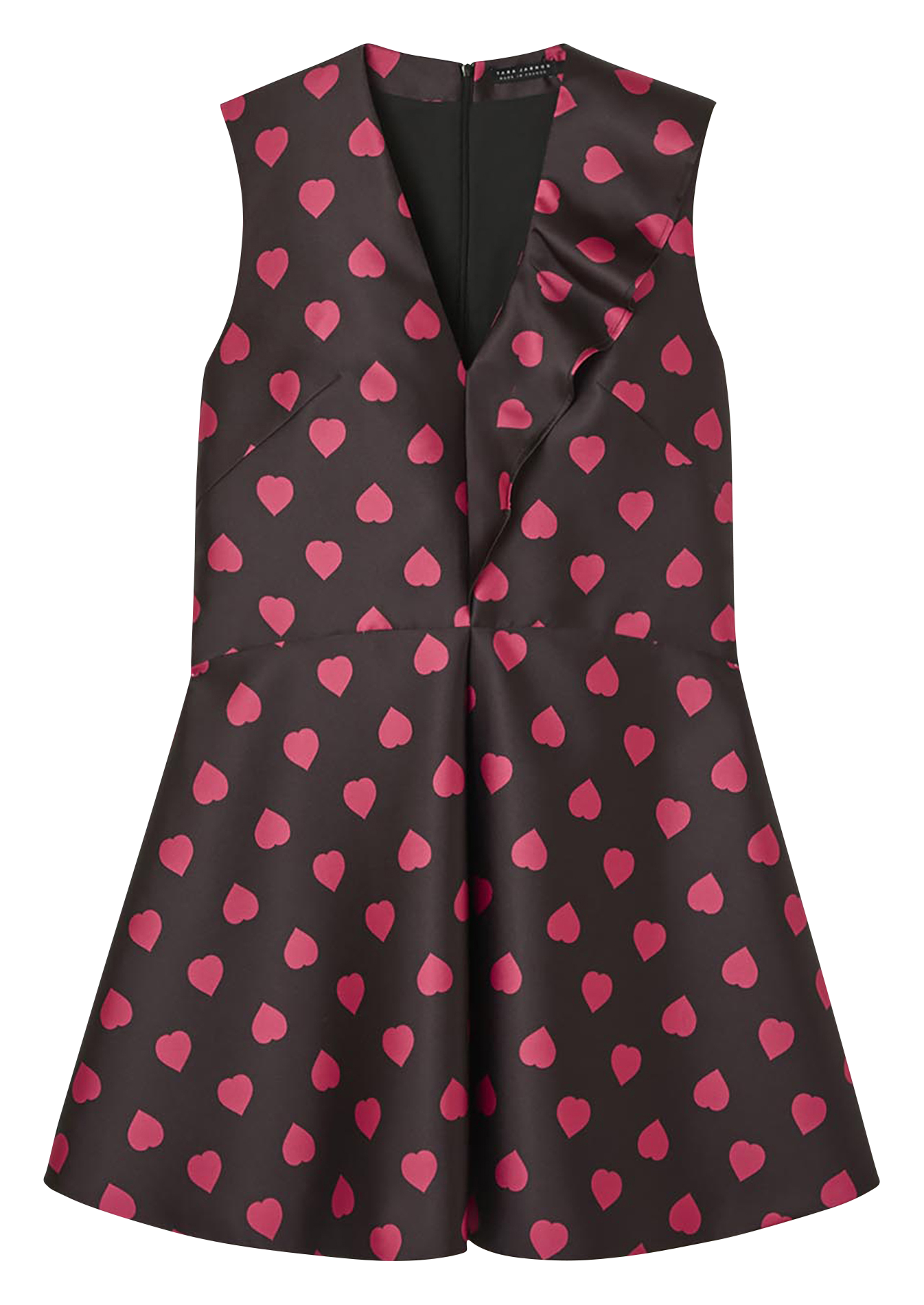 Robe courte col V TARA JARMON Noir