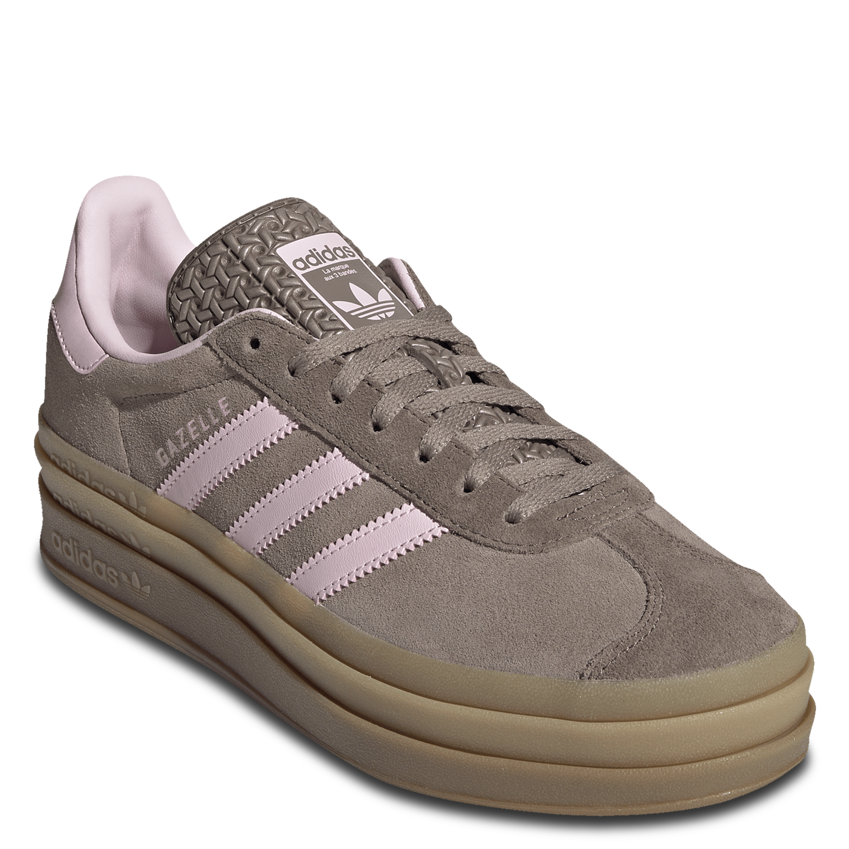 Low wedge sneakers in suede leather ADIDAS Brown