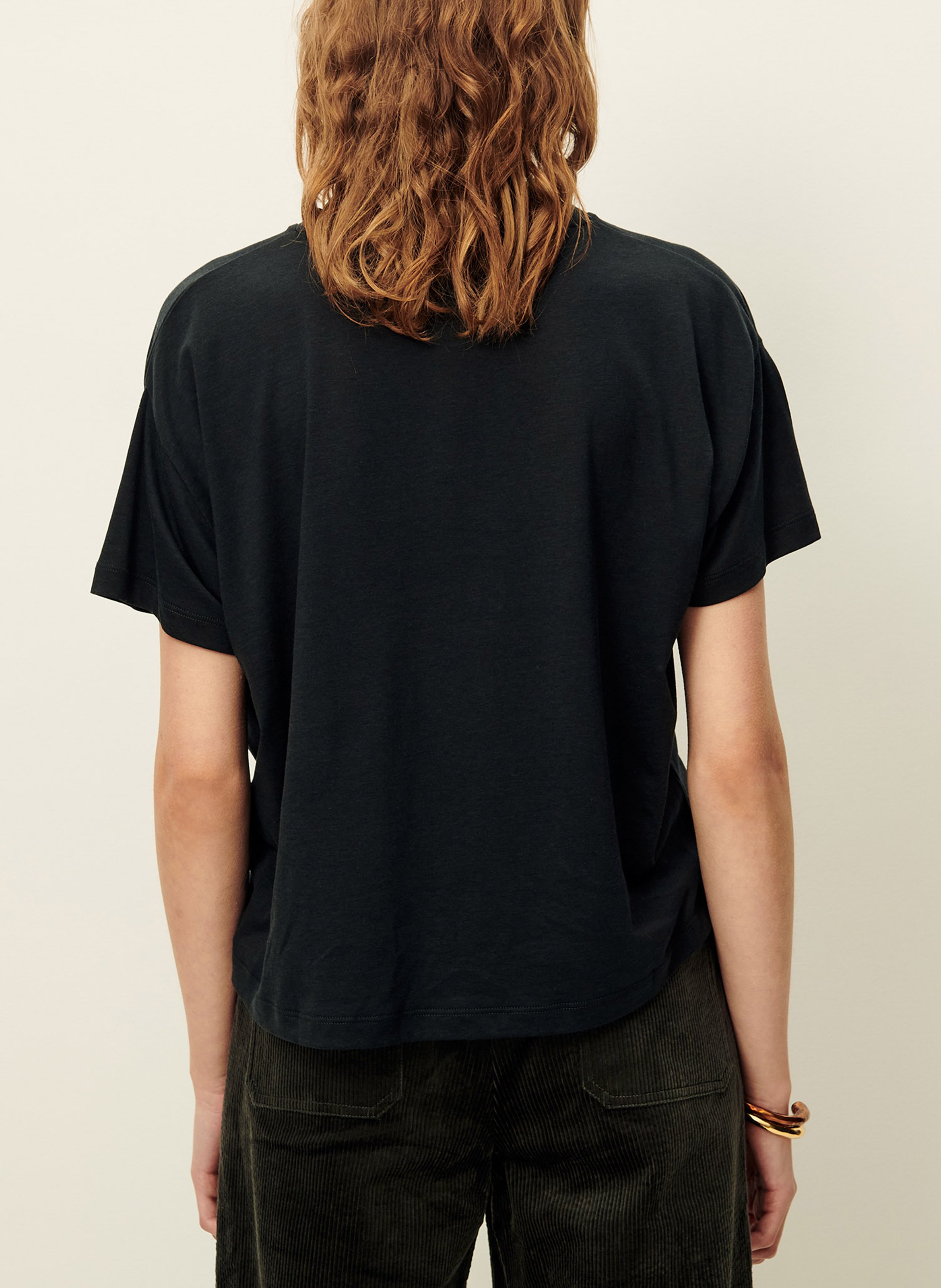 Tee-shirt manches courtes twisté SESSUN Noir