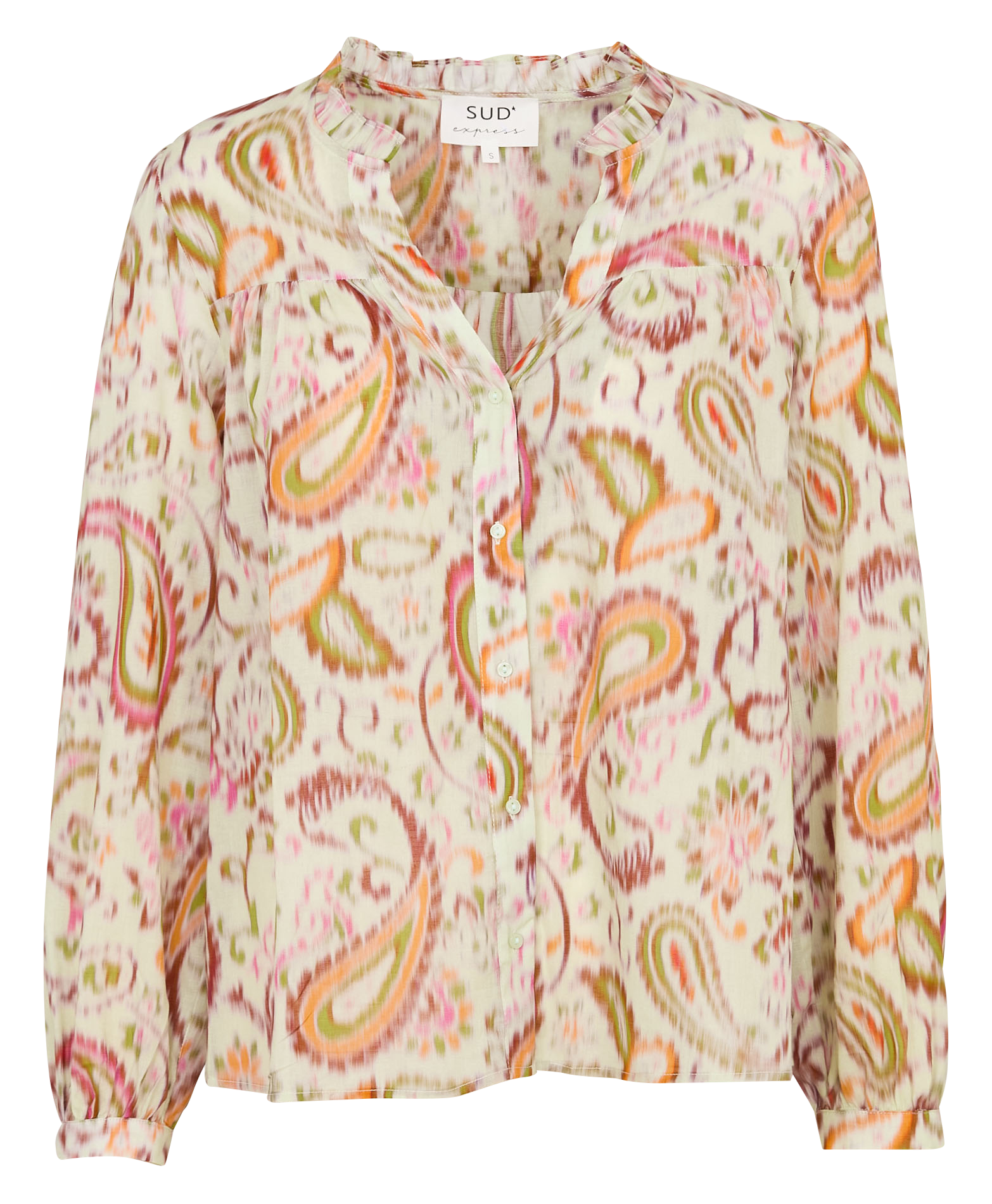 Chemise col V imprimée SUD EXPRESS Vert