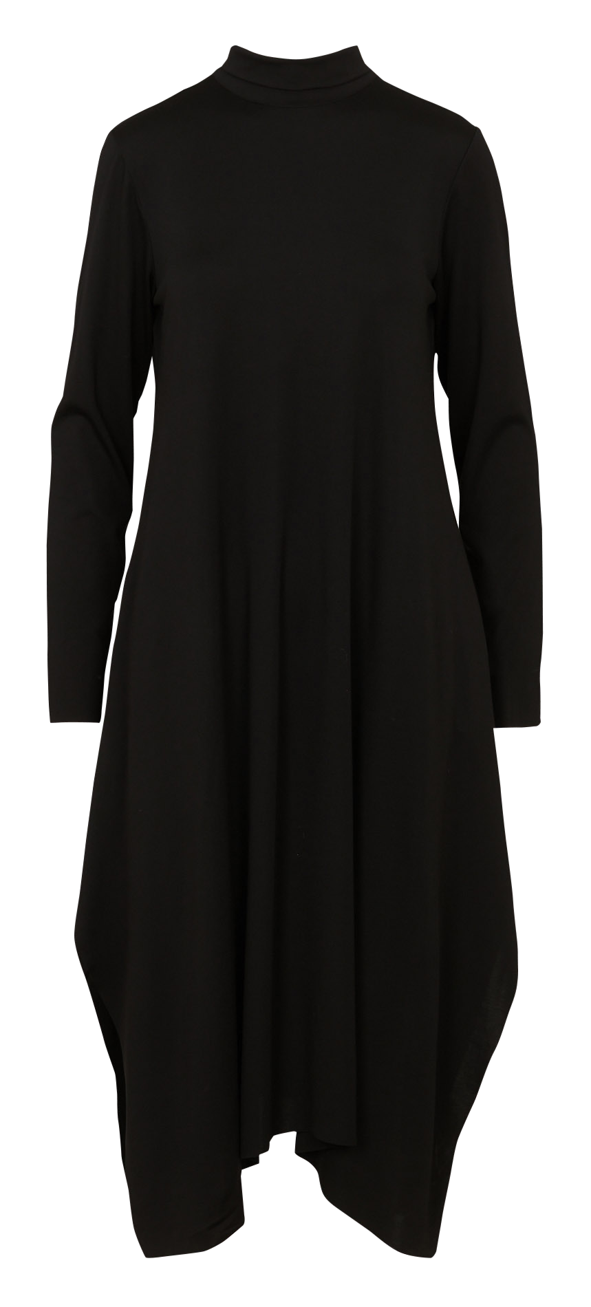 Robe asymétrique à col montant  HUMILITY Noir