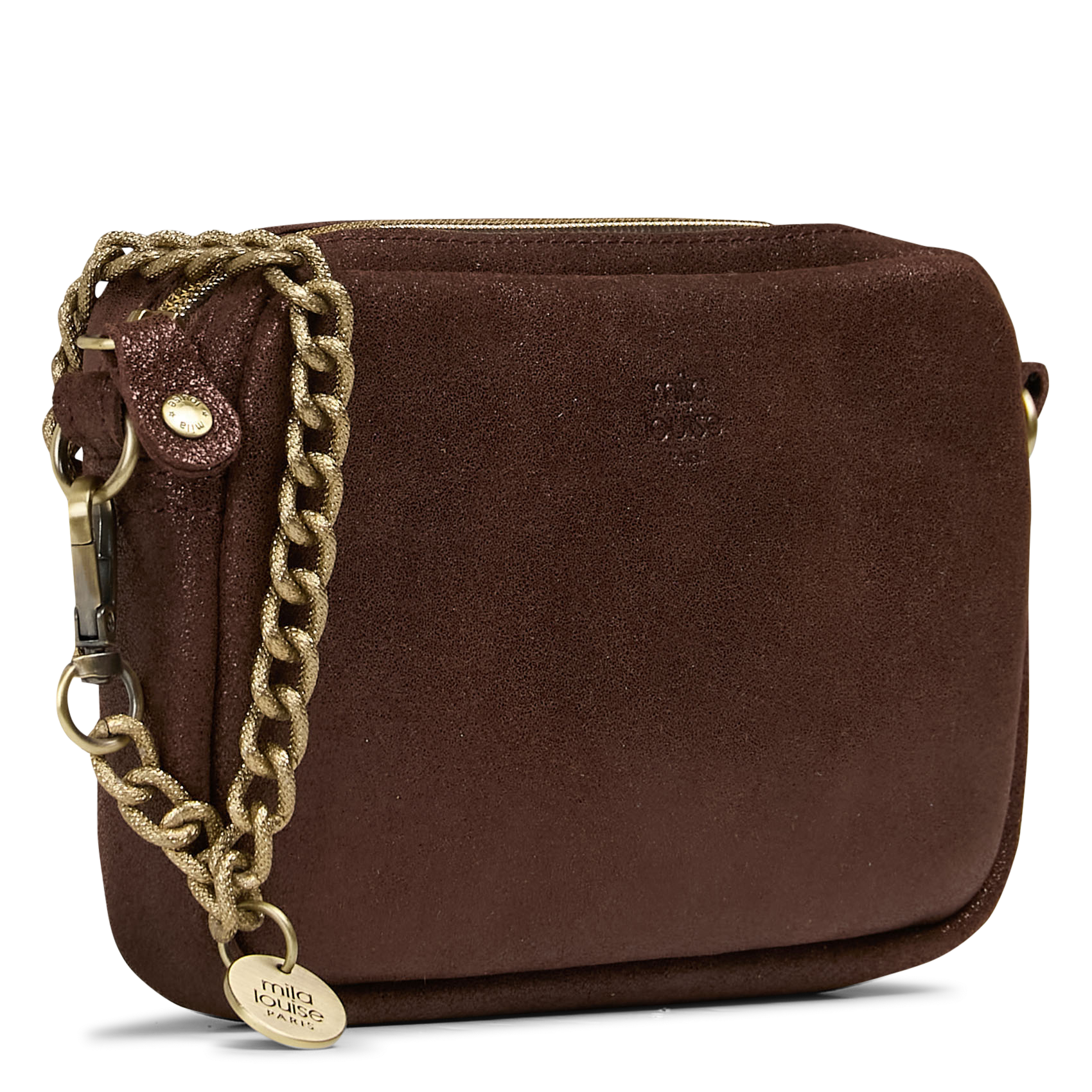 Leren crossbodytas  MILA LOUISE Bruin