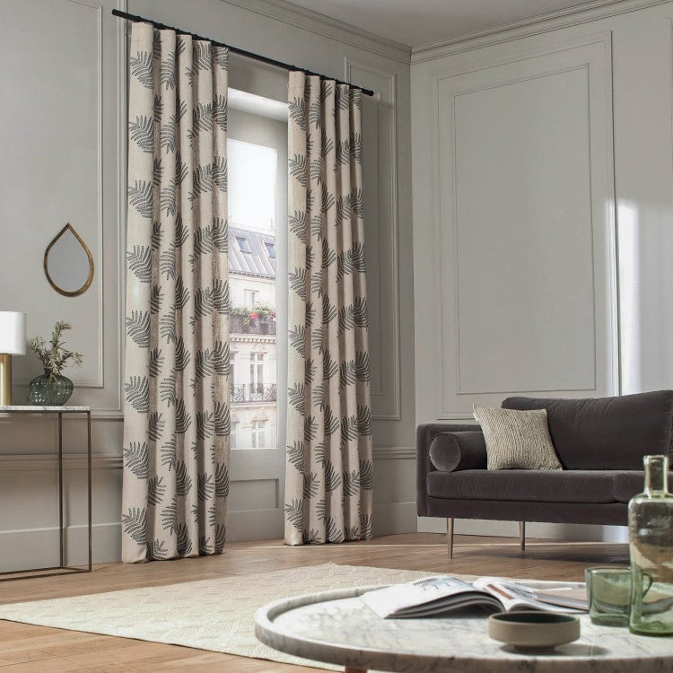 Pleated ribbon curtain MADURA Beige