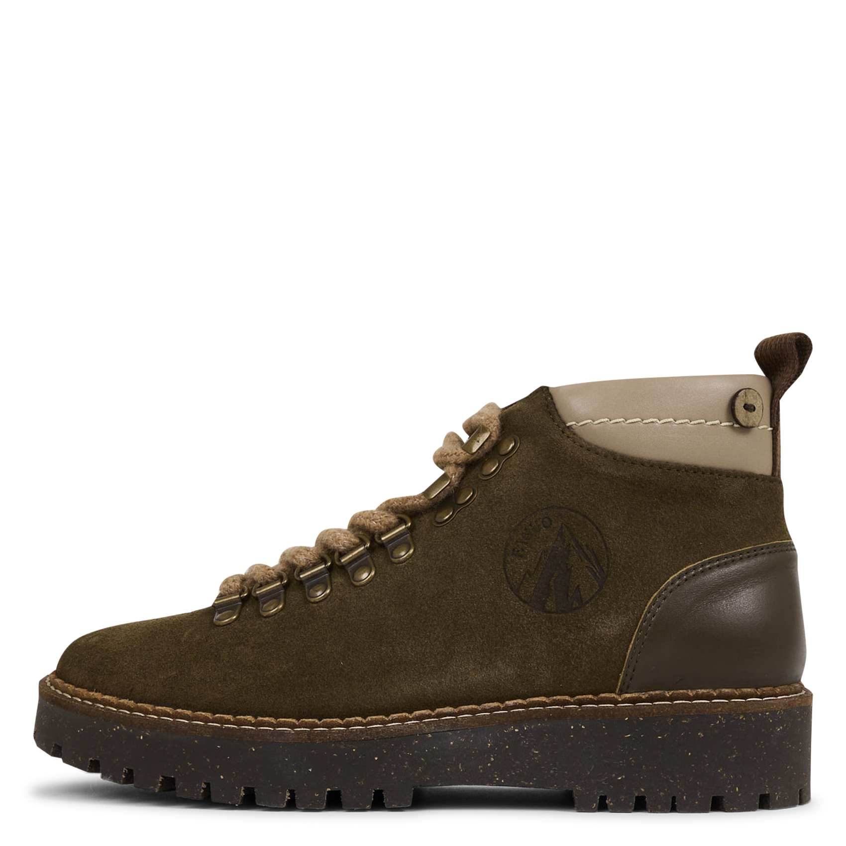 Leder-Schnürstiefel FAGUO Khaki