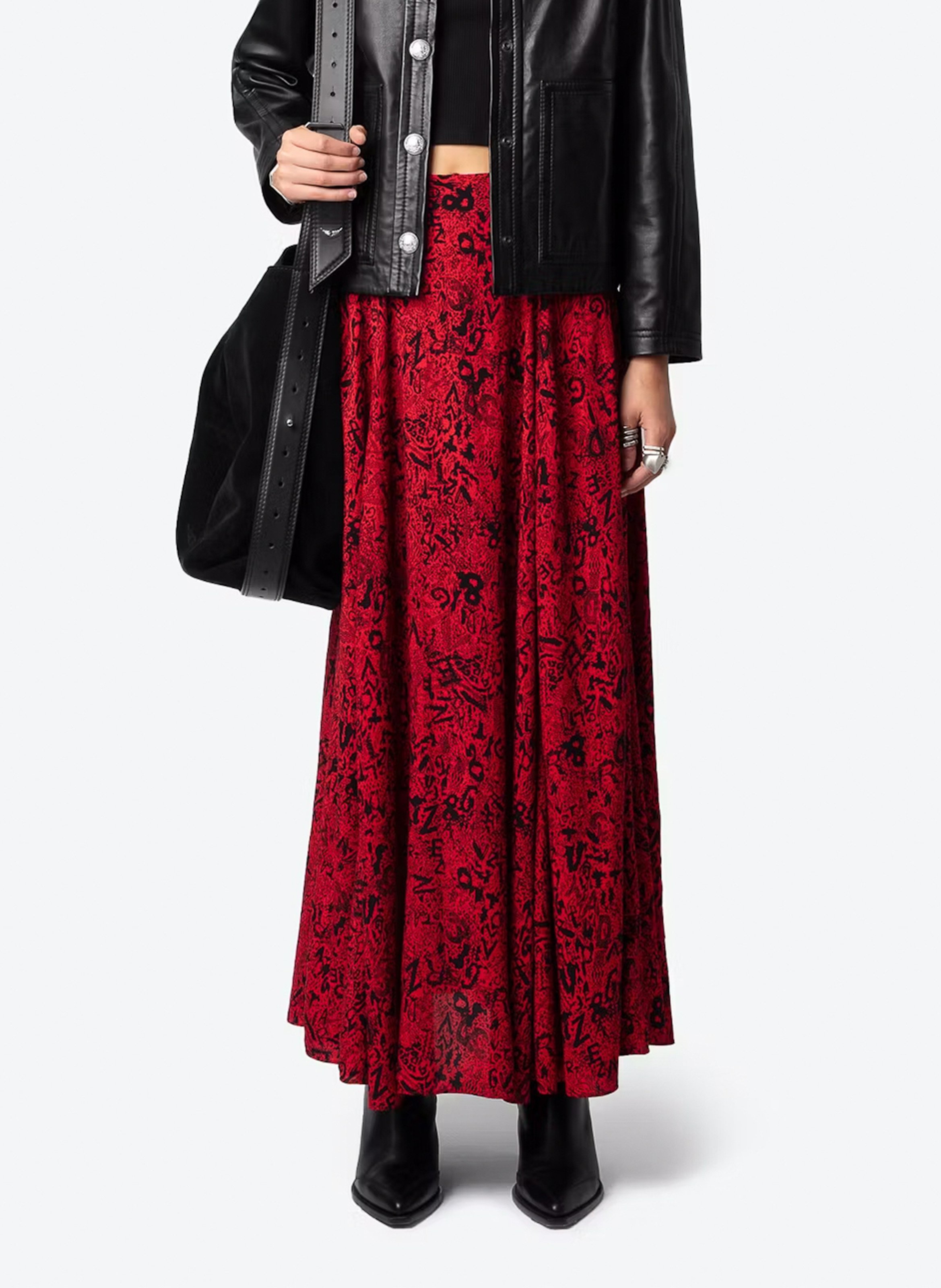 Jupe longue imprimée ZADIG&VOLTAIRE Rouge