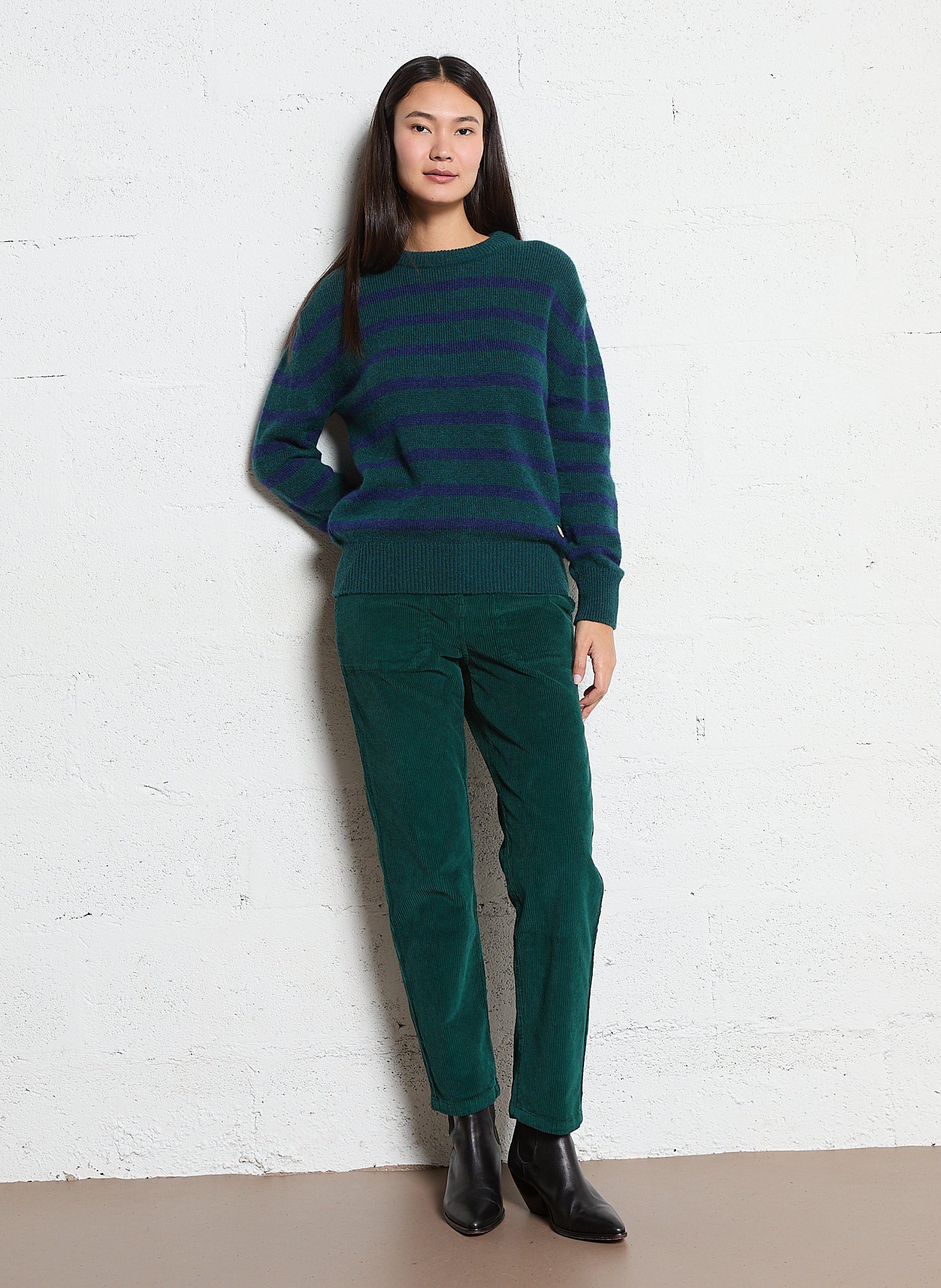 Corduroy carrot pants ARMOR LUX Green