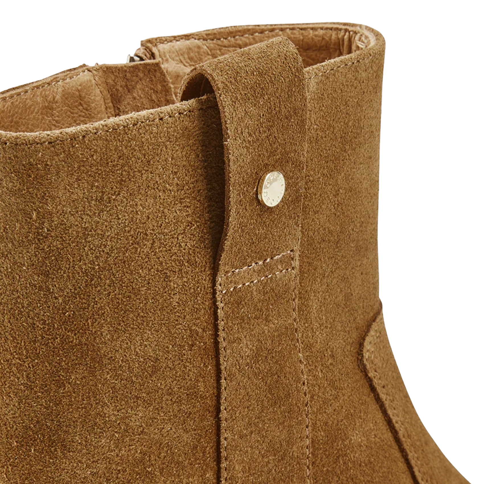 Enkellaarzen van veloursleer COSMOPARIS Bruin