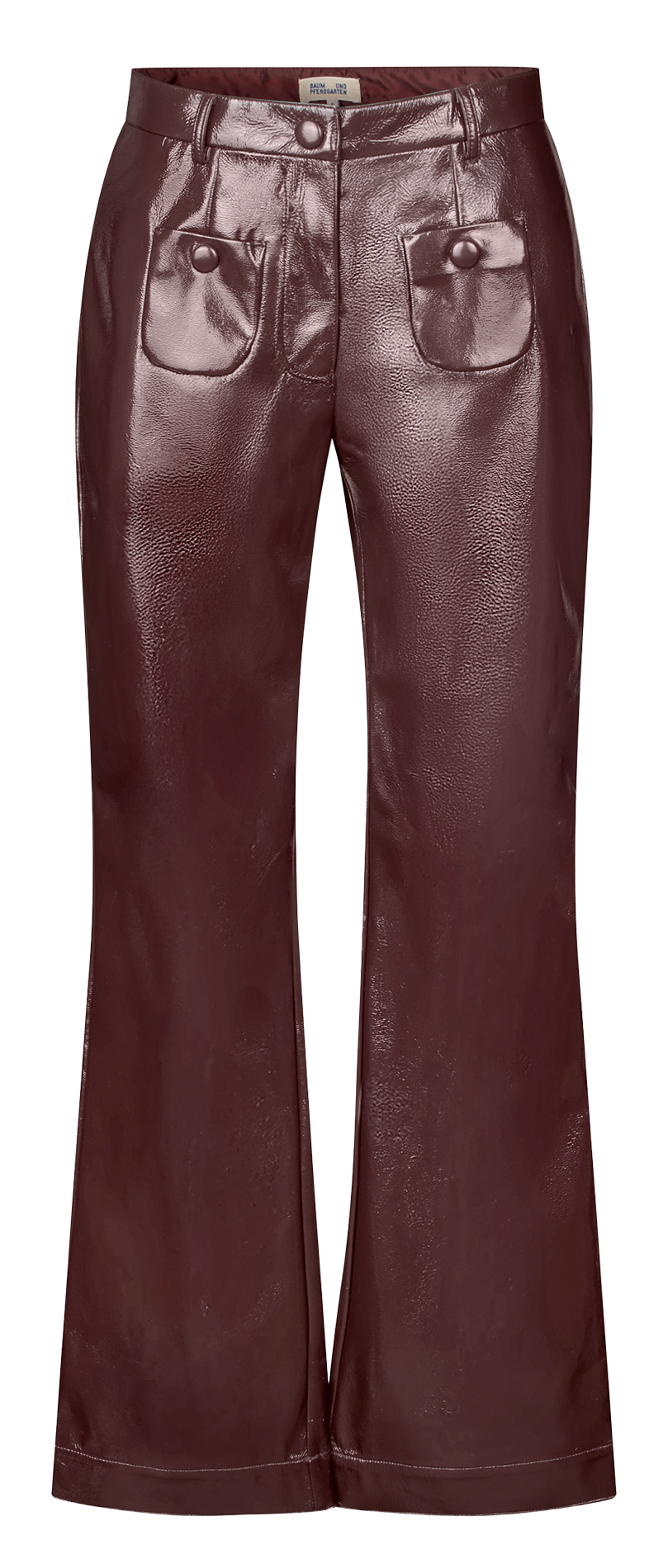 Flared faux patent leather pants BAUM UND PFERDGARTEN Red