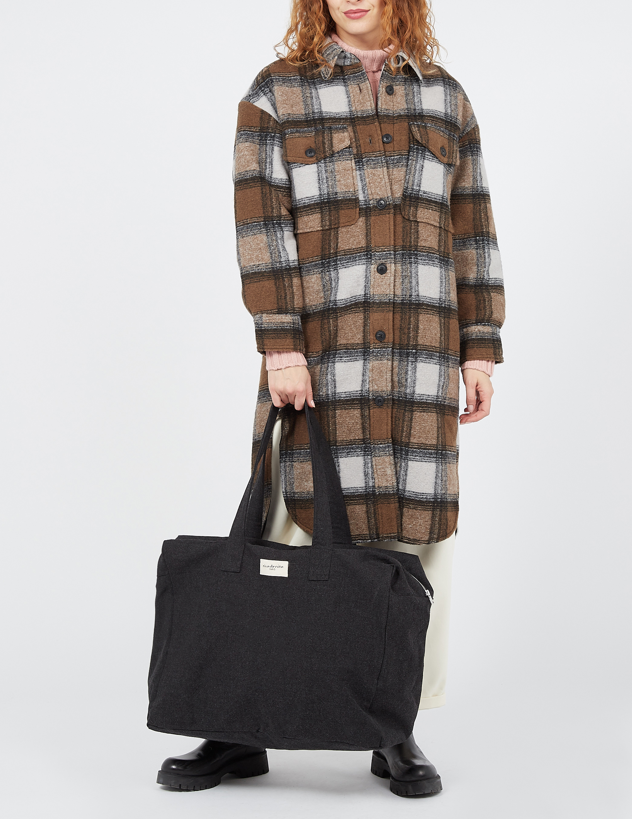 Cotton travel bag RIVEDROITE PARIS Black