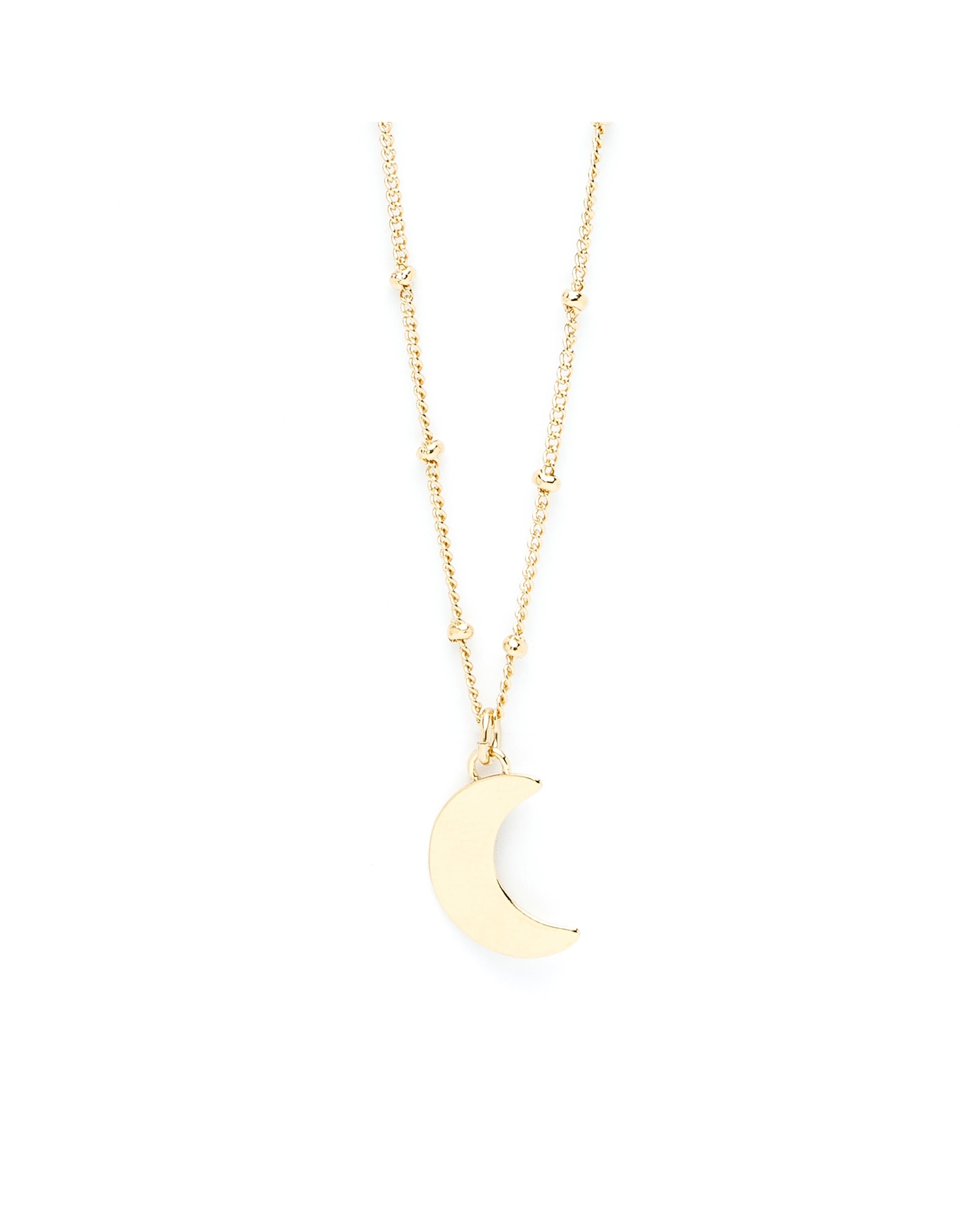 Silver-plated moon necklace GoldenMONSIEUR SIMONE