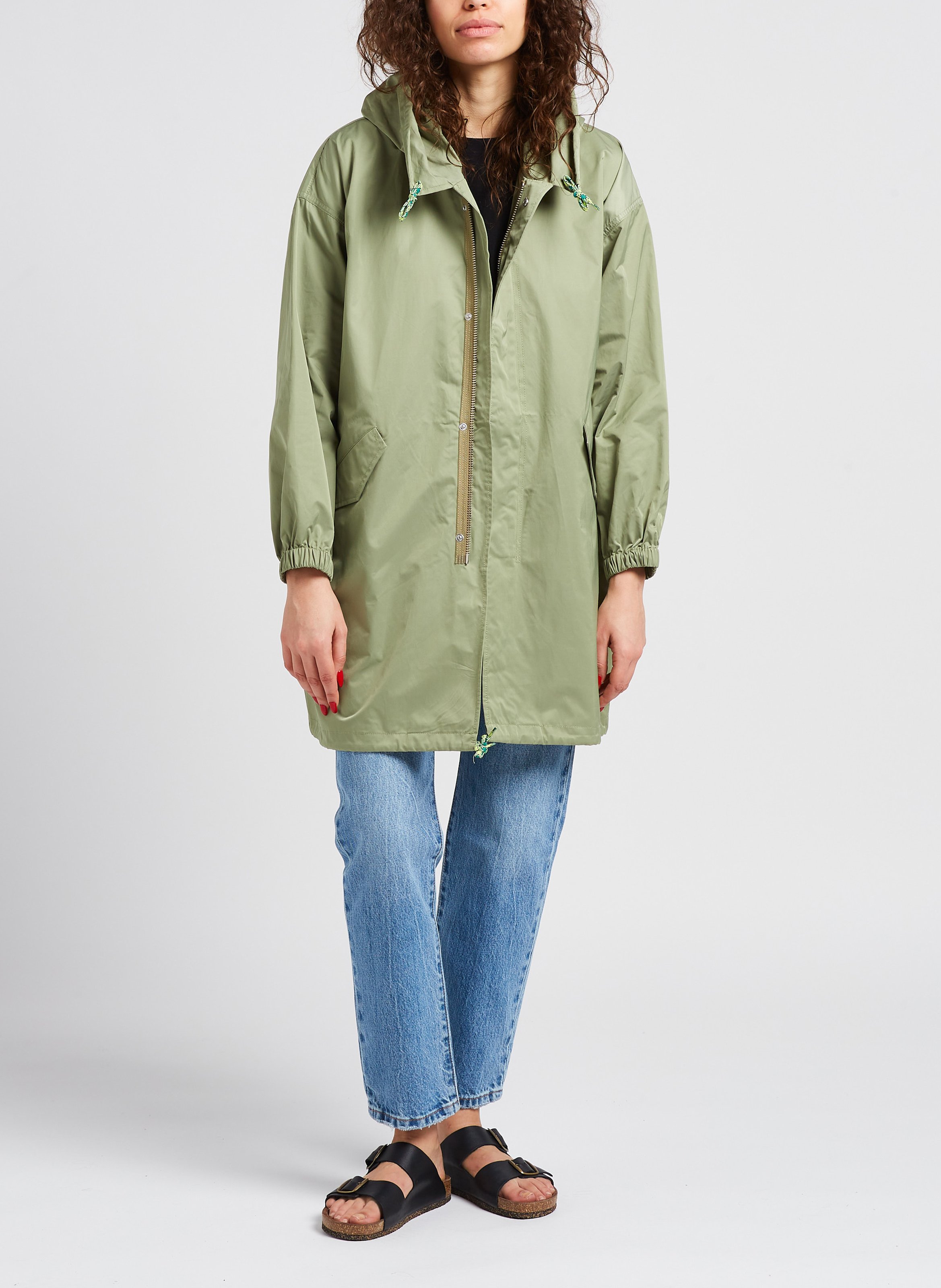 Ruimvallende parka met capuchon BELLEROSE Groen