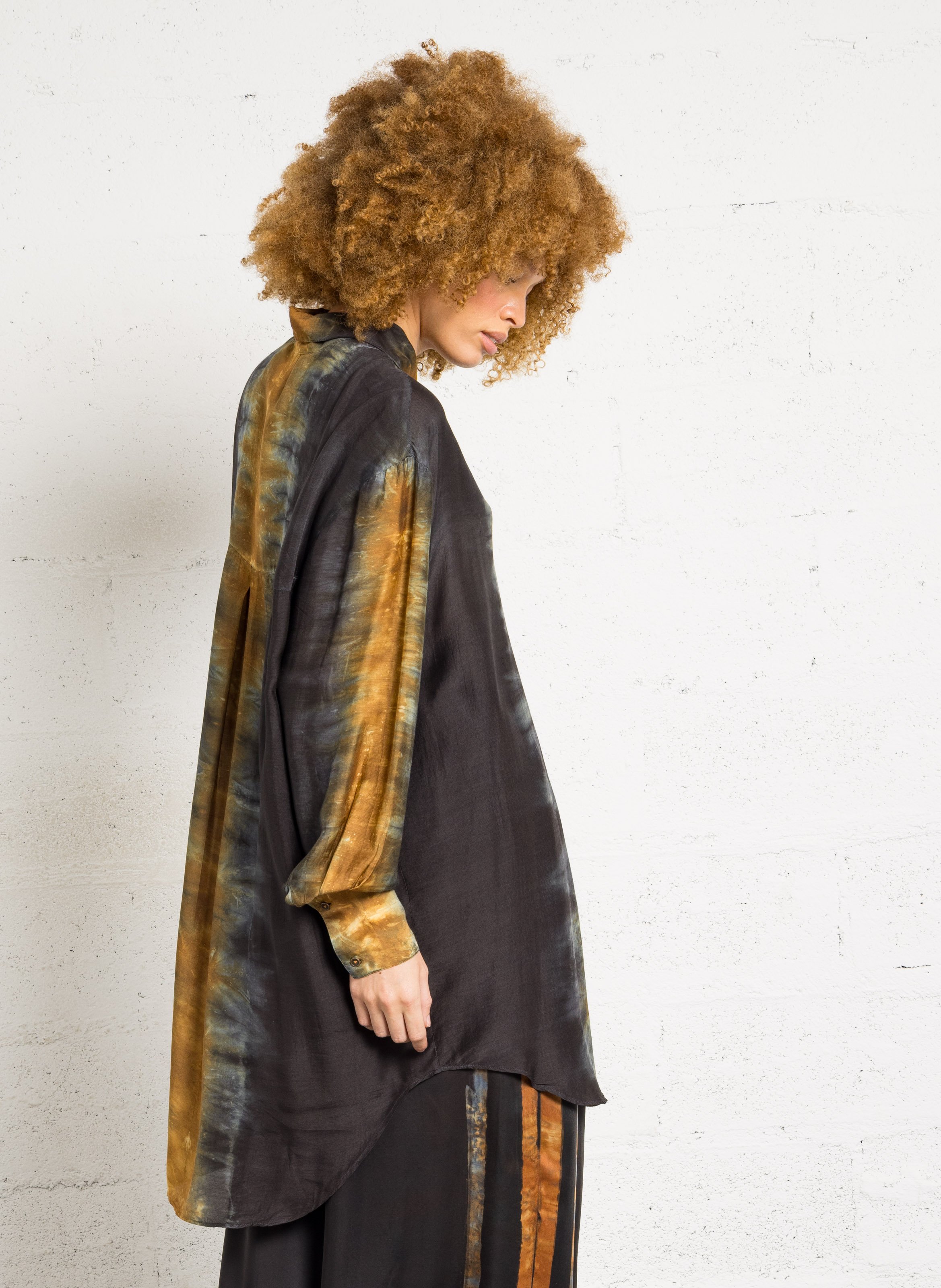 Blouse met klassieke kraag en print MES DEMOISELLES Veelkleurig