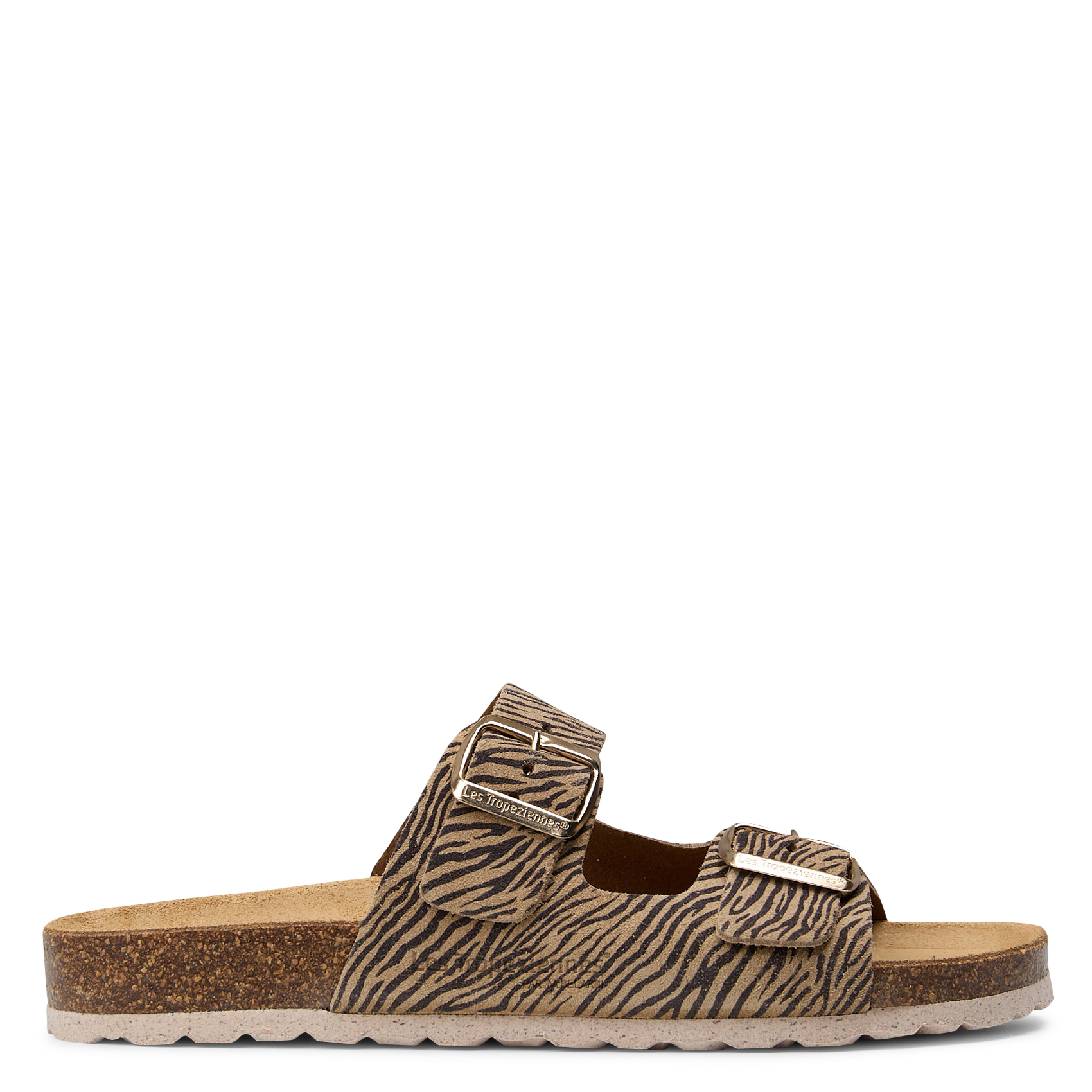 Flat strappy leather sandals LES TROPEZIENNES PAR M.BELARBI Multicolored