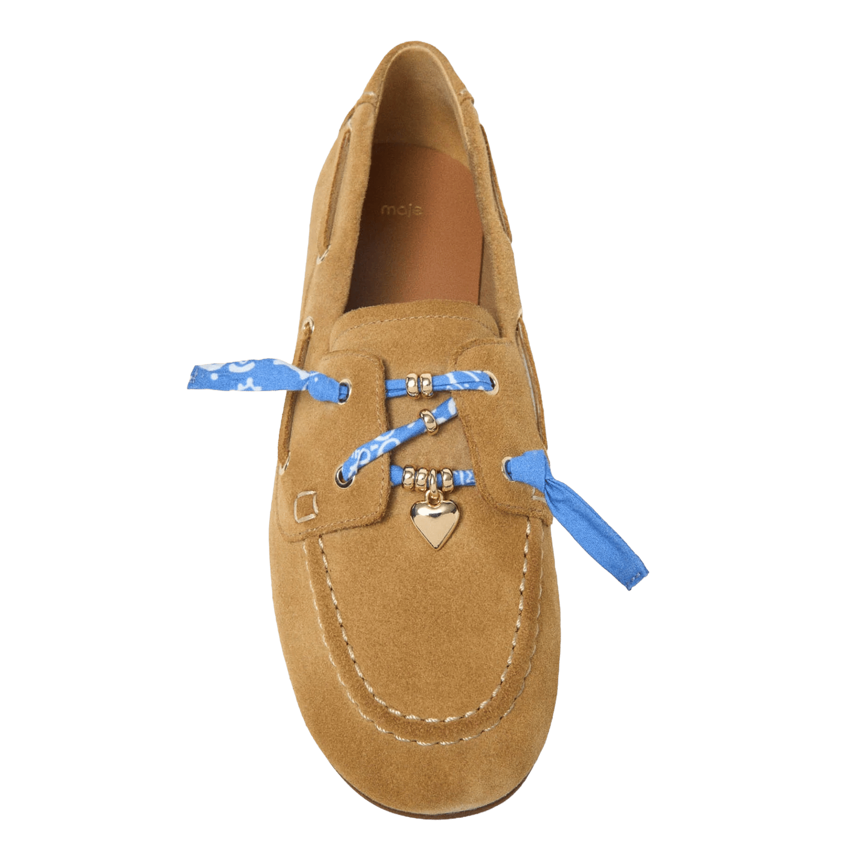 Mocassins en cuir MAJE Beige