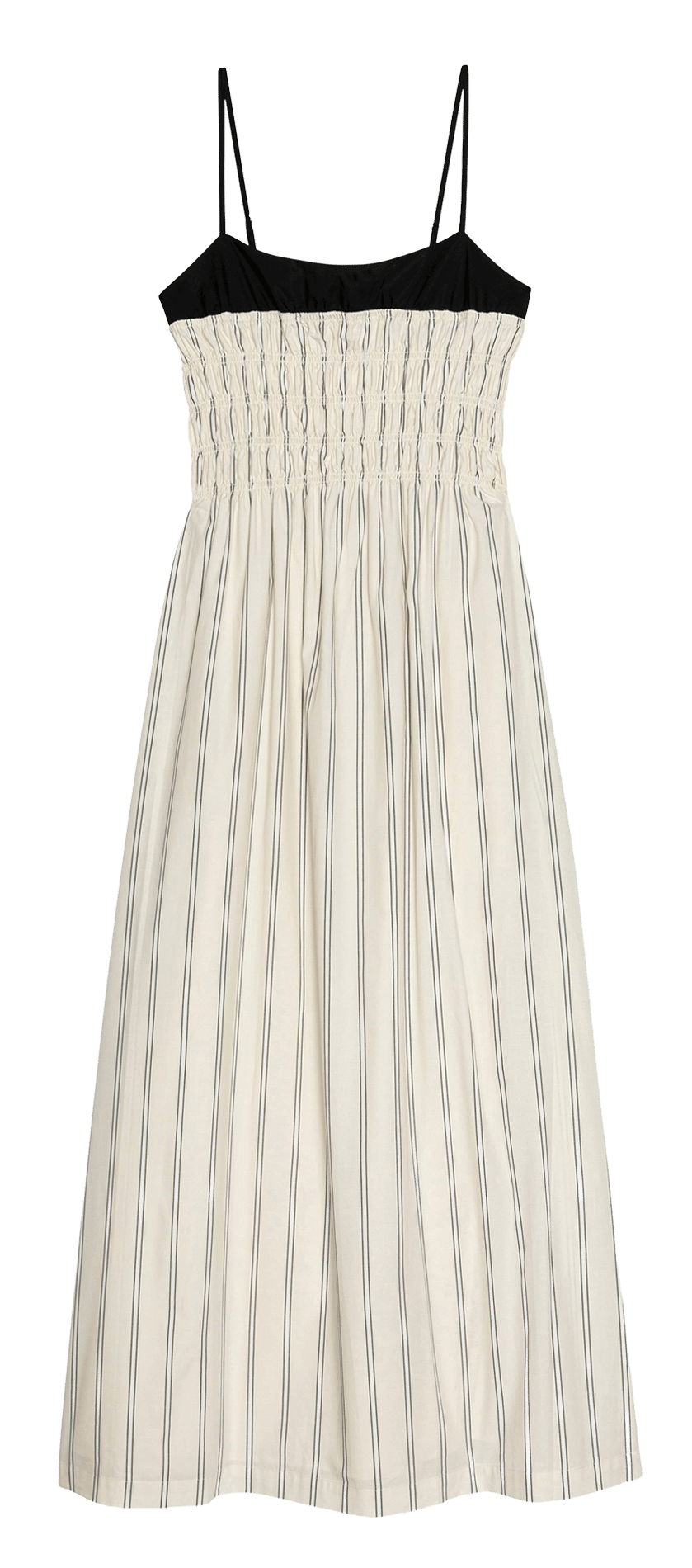 Langes, gestreiftes Baumwollkeid mit Rundhalsausschnitt RAILS Mehrfarbig