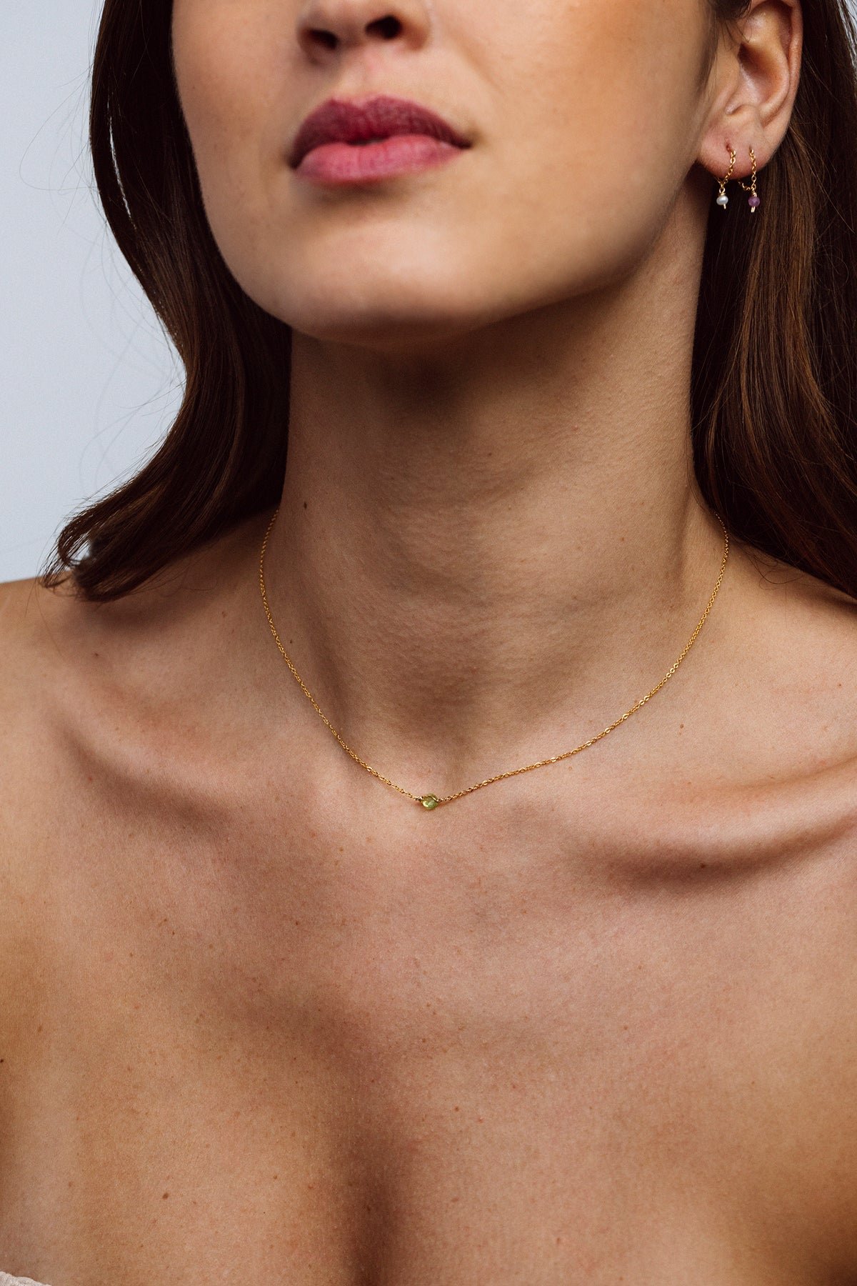 Necklace - peridot YAY Golden