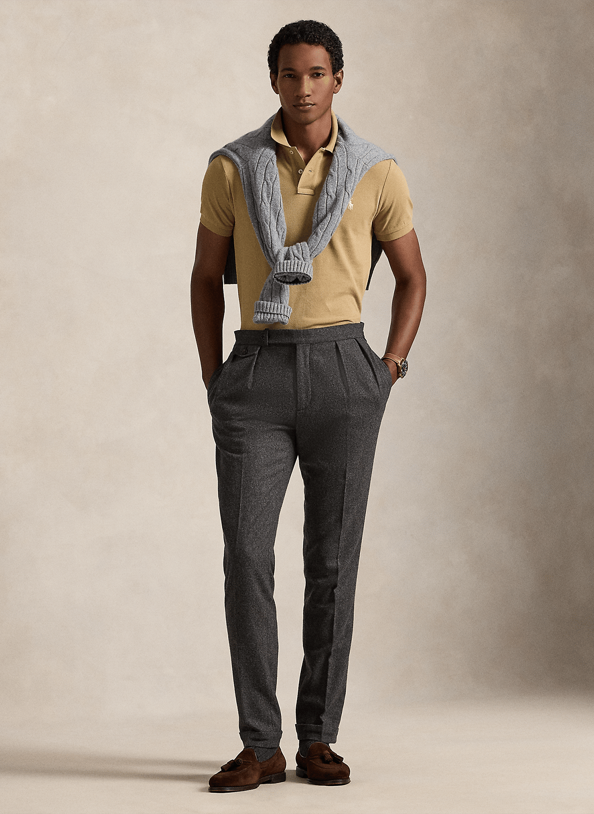 Poloshirt aus Baumwolle, Slim Fit POLO RALPH LAUREN Beige