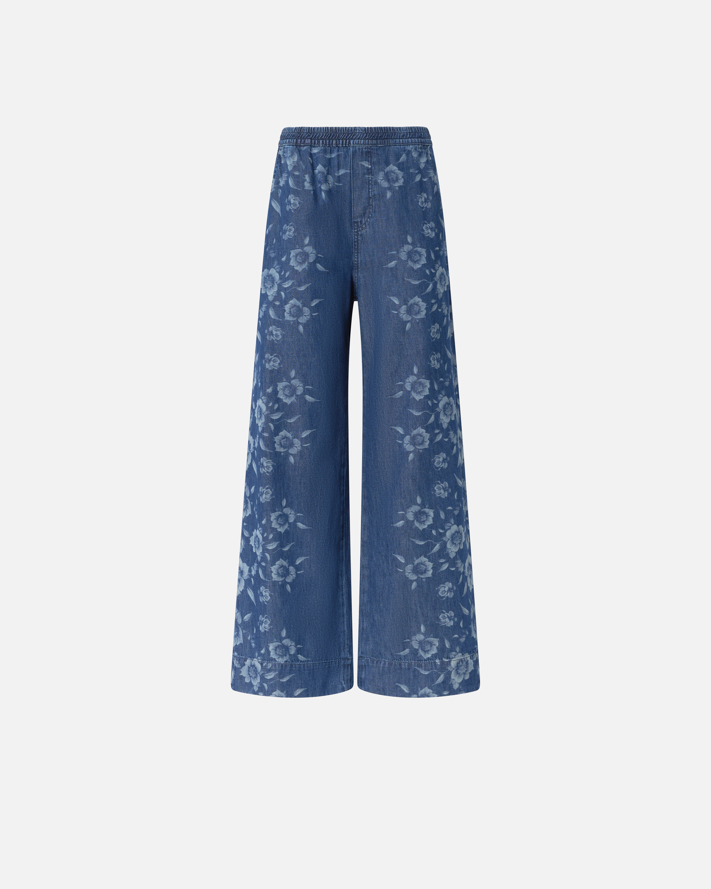 Pantalon en denim floral PINKO Bleu