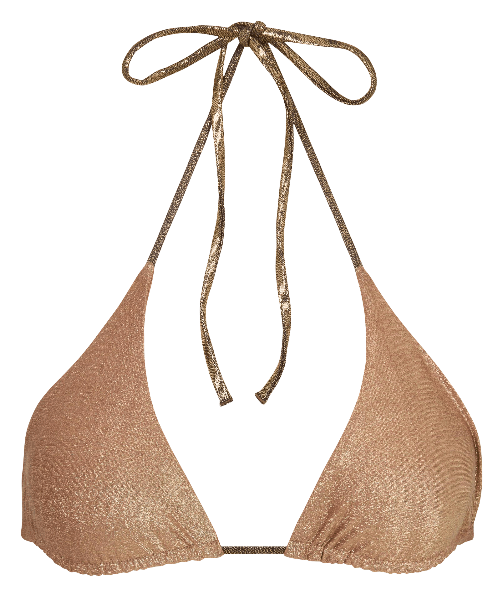 Aan twee zijden te dragen bikinibovenstukje BELIZA Goudkleurig