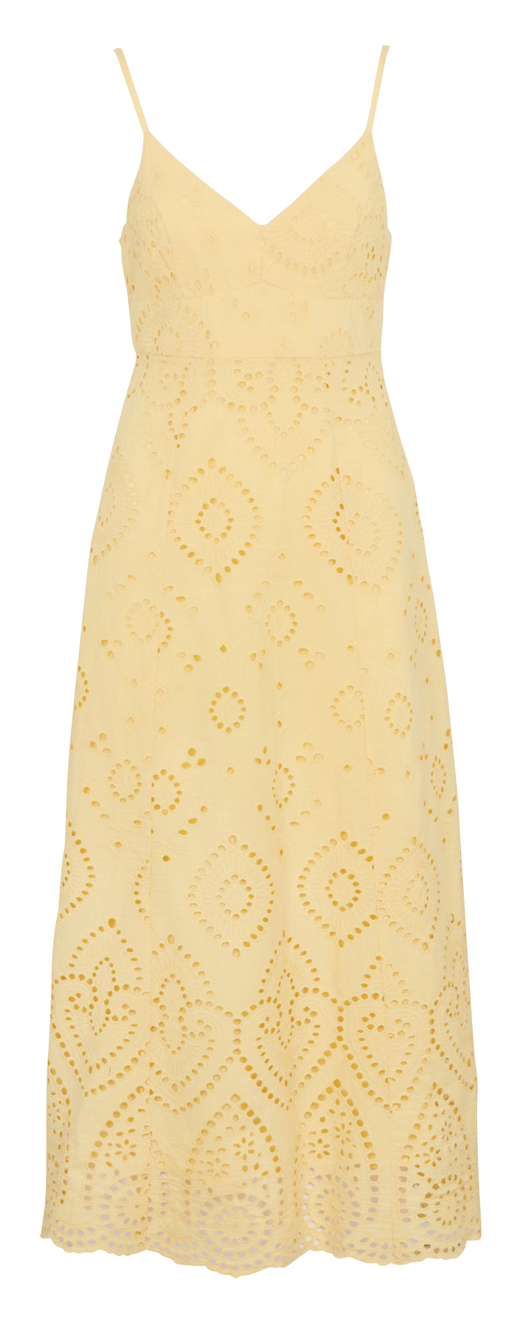 Robe longue col V en coton  MAISON 123 Jaune