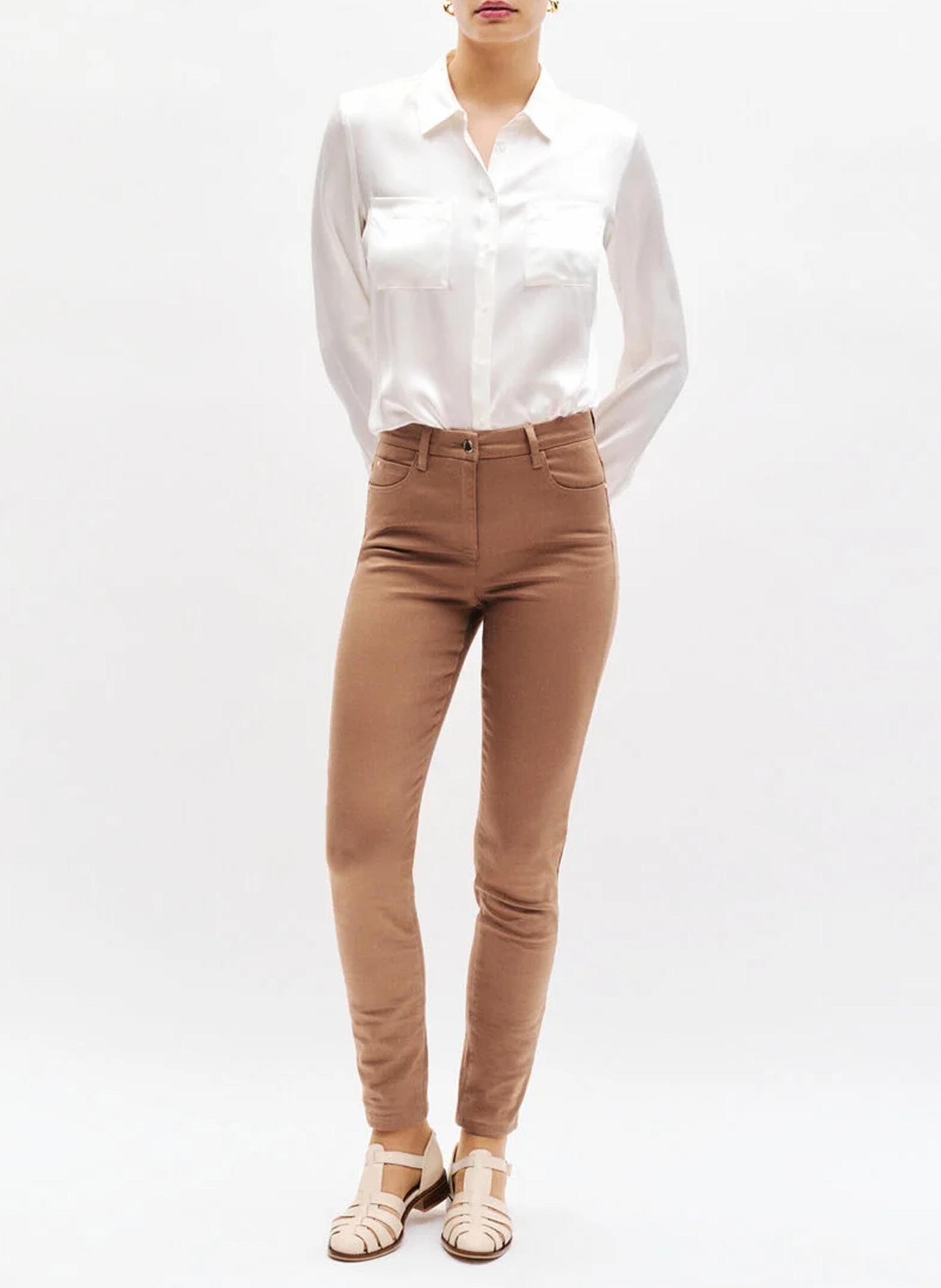 Slim-Fit-Hose aus Baumwoll-Mix CAROLL Braun