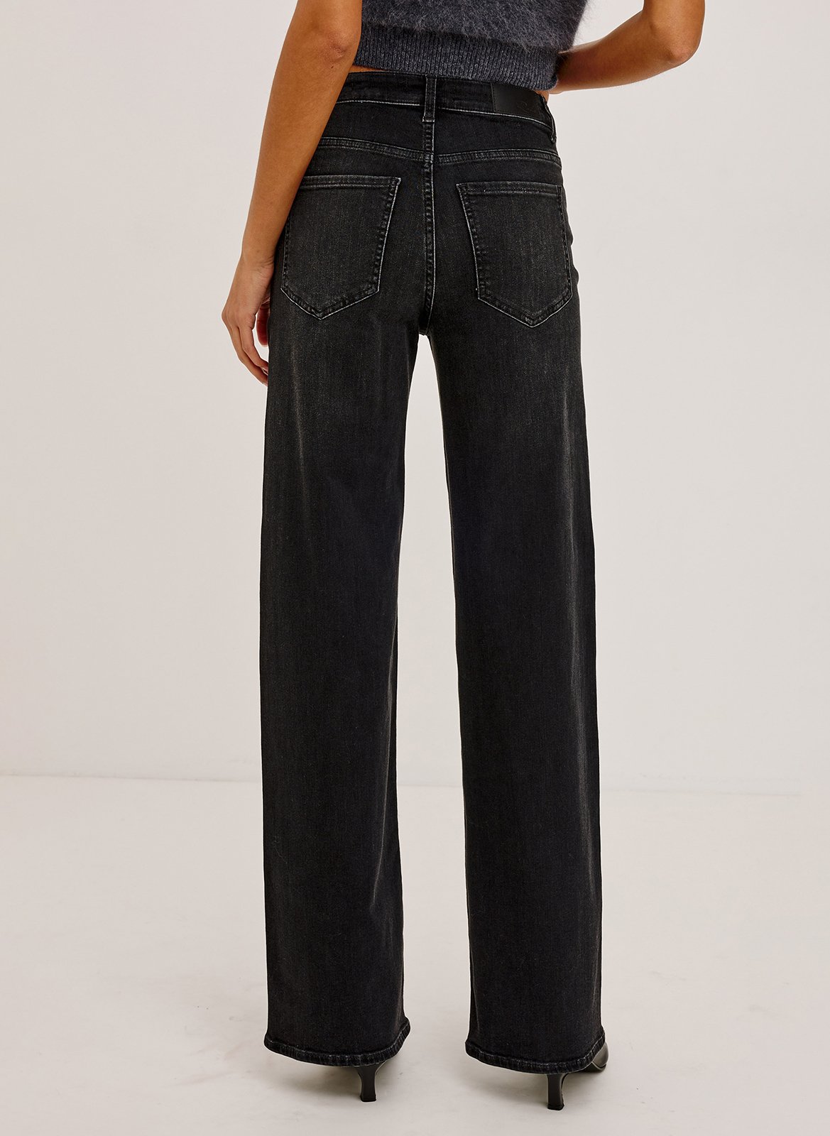 Cotton-blend flared jeans RAILS Black