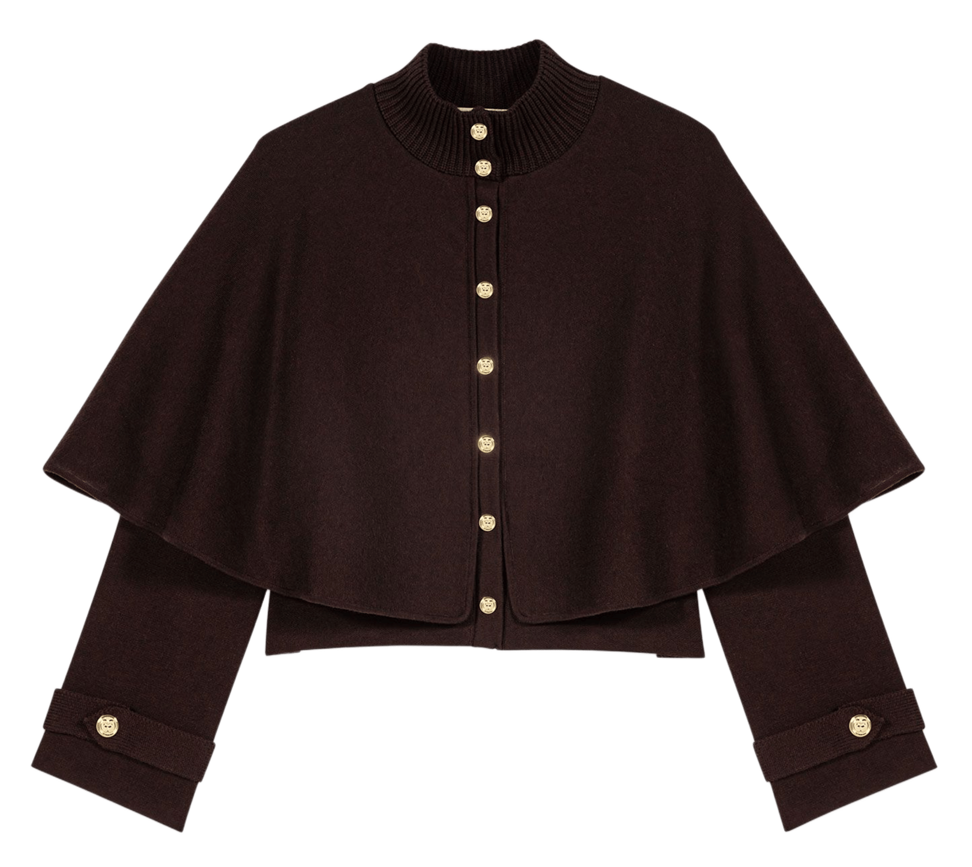 Oversized vest met opstaande kraag MAJE Bruin