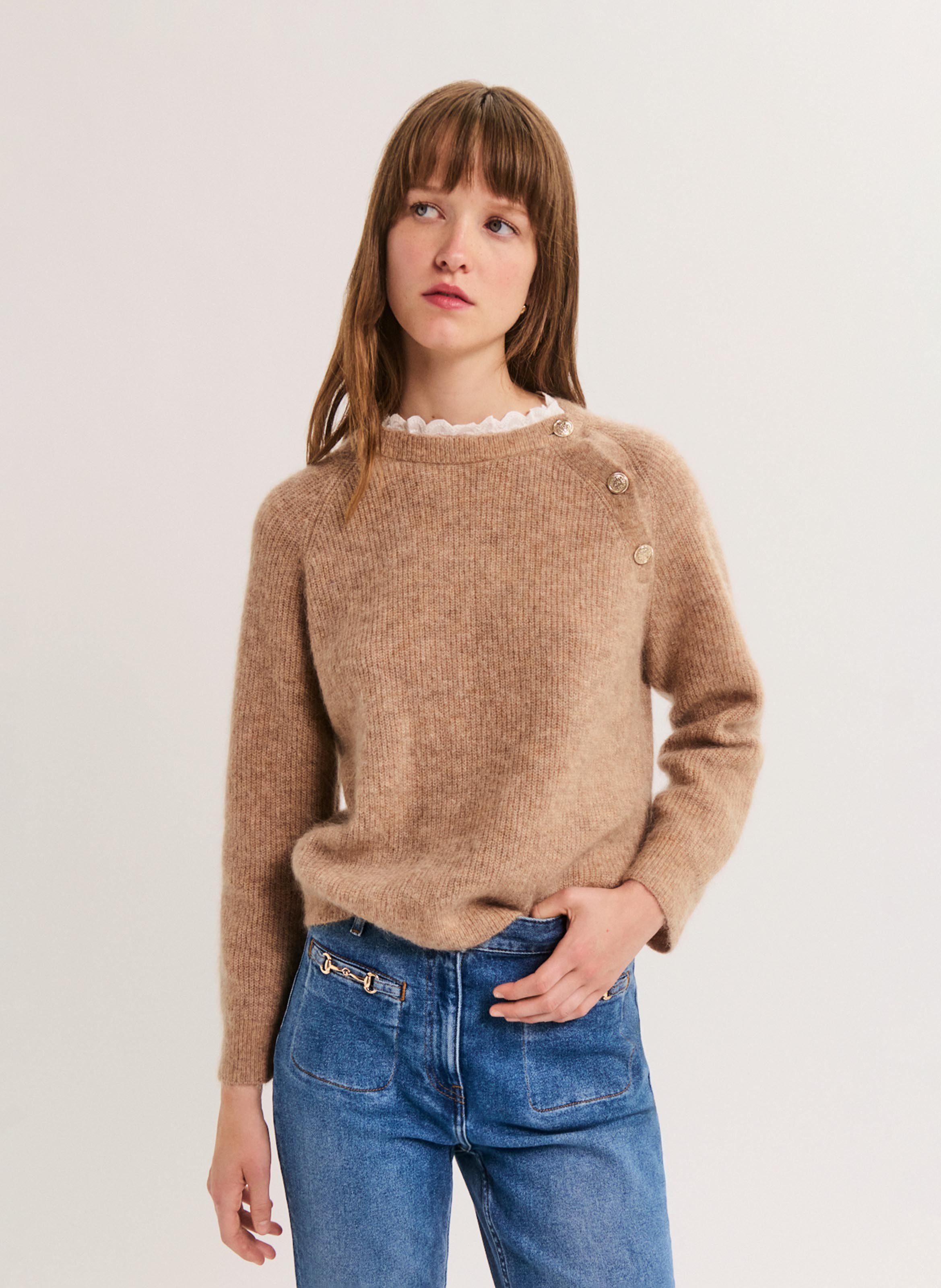 Gerade geschnittener Wollmix-Pullover PABLO